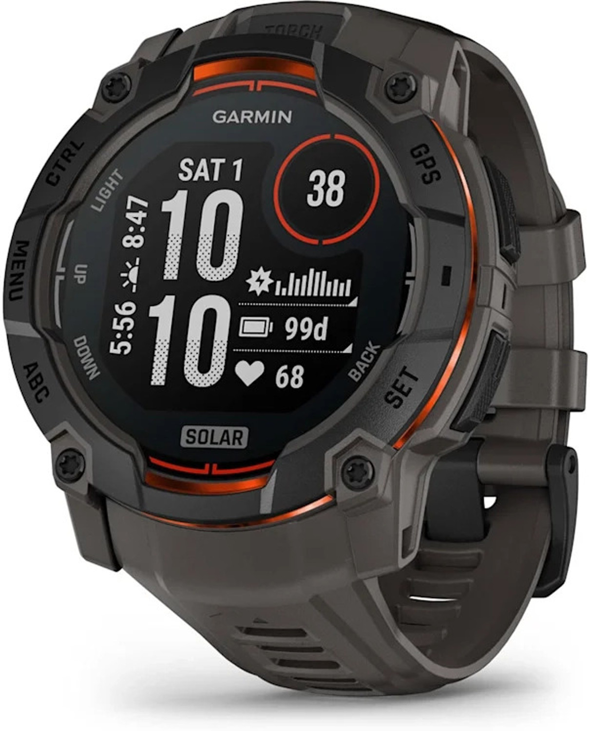 Image of GARMIN Instinct 3,50Mm,Solar,Black Bezel With Charcoal Band,(A04883) Smartwatch