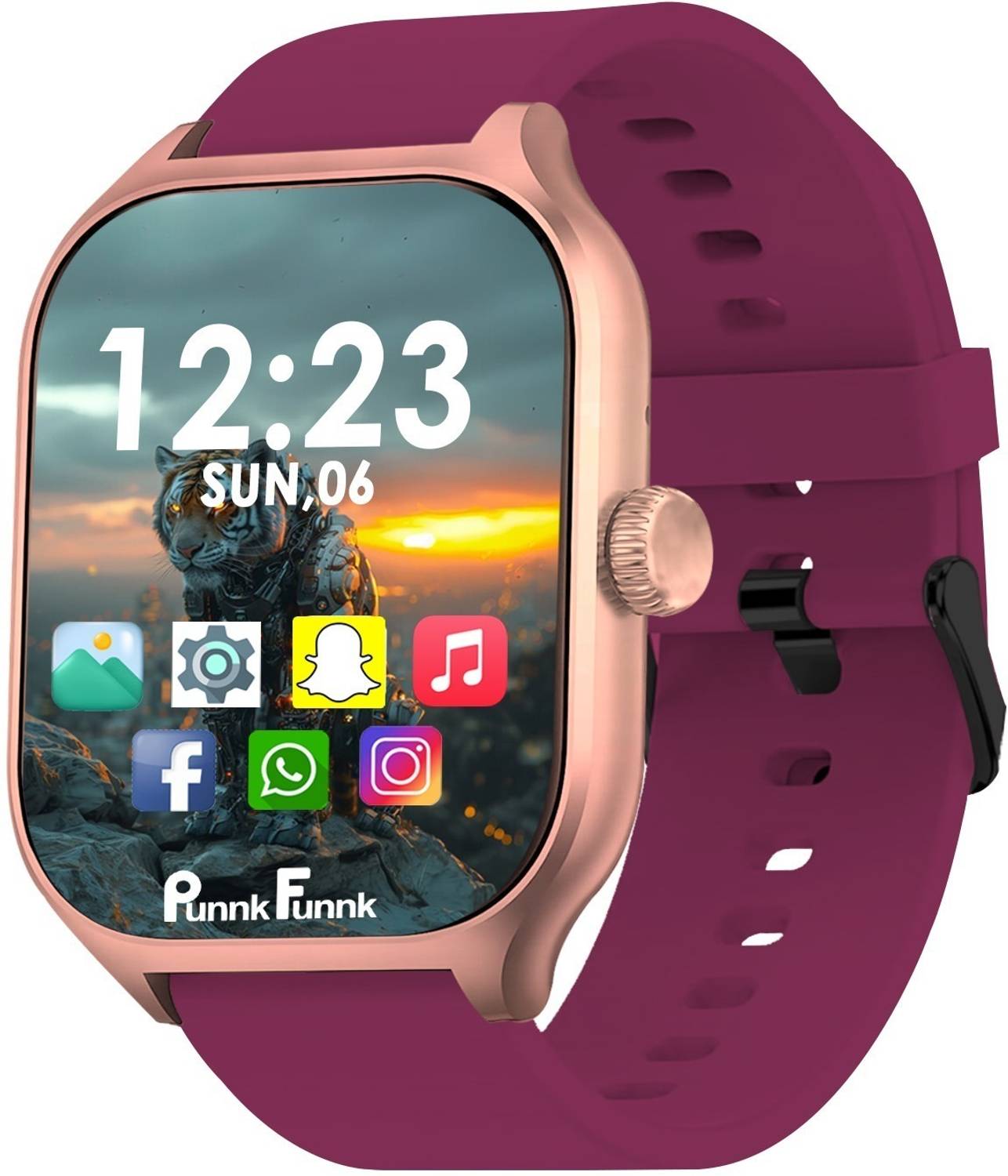 PunnkFunnk H9 Stay Connected, Stay Smart with Bluetooth calling & Silicone Strap Smartwatch