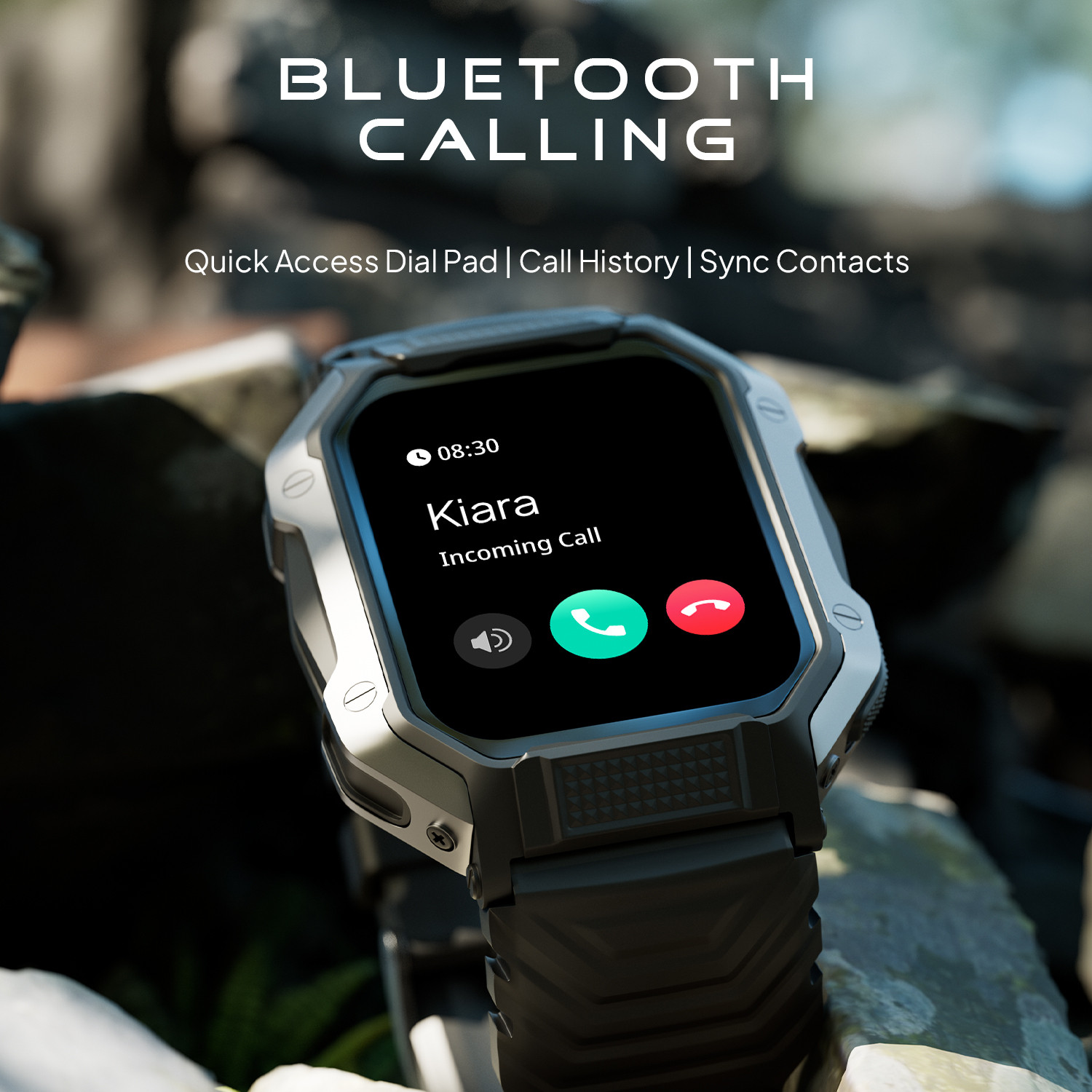 Image of Fire-Boltt Shark 46.5mm (1.83) Smartwatch with Rugged Outdoor Design, Bluetooth Calling Smartwatch