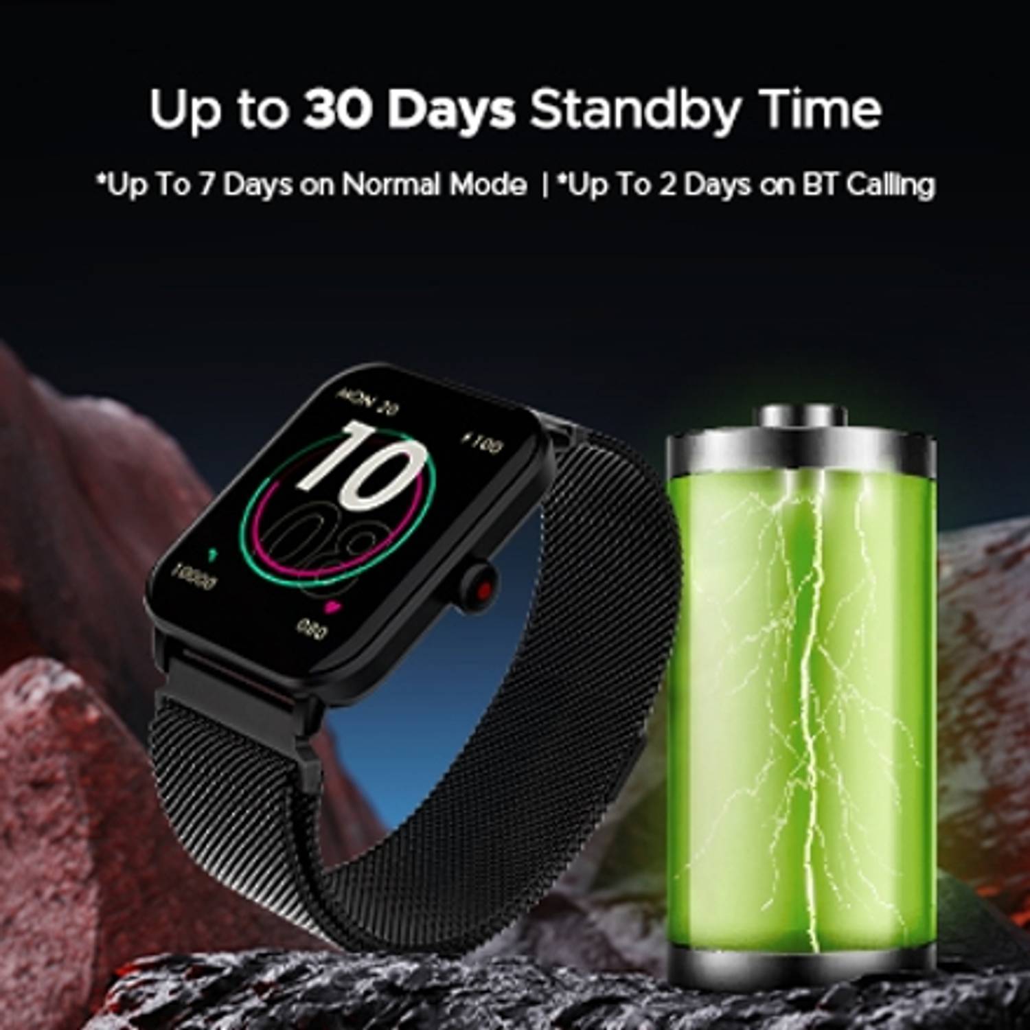 boAt Wave Fury Smartwatch Gray - Image 5