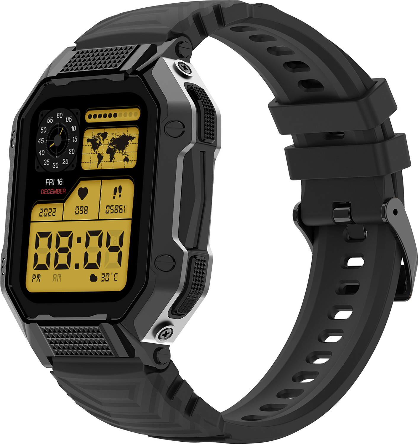 Image of Fire-Boltt Shark 46.5mm (1.83) Smartwatch with Rugged Outdoor Design, Bluetooth Calling Smartwatch