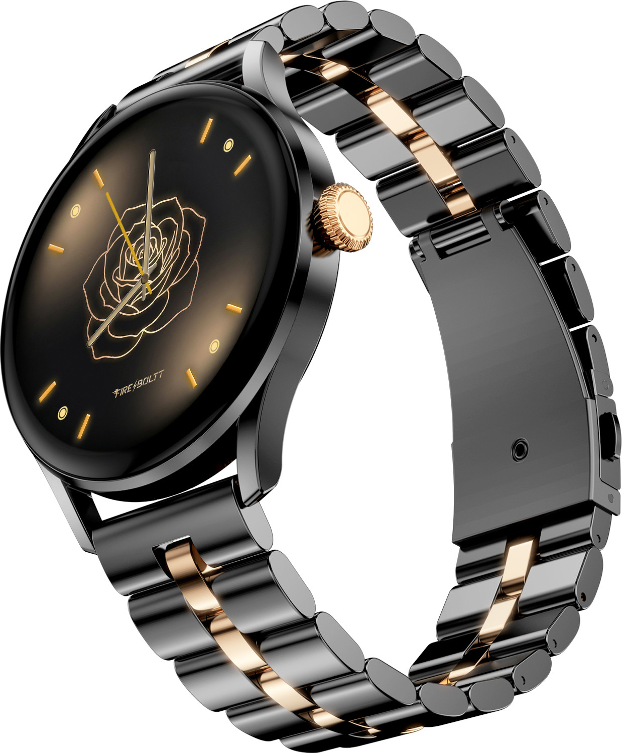 Image of Fire-Boltt Glitz 1.19 AMOLED Display, Rotating Crown, 1000 Nits, BT Call, Metal Body Women Smartwatch