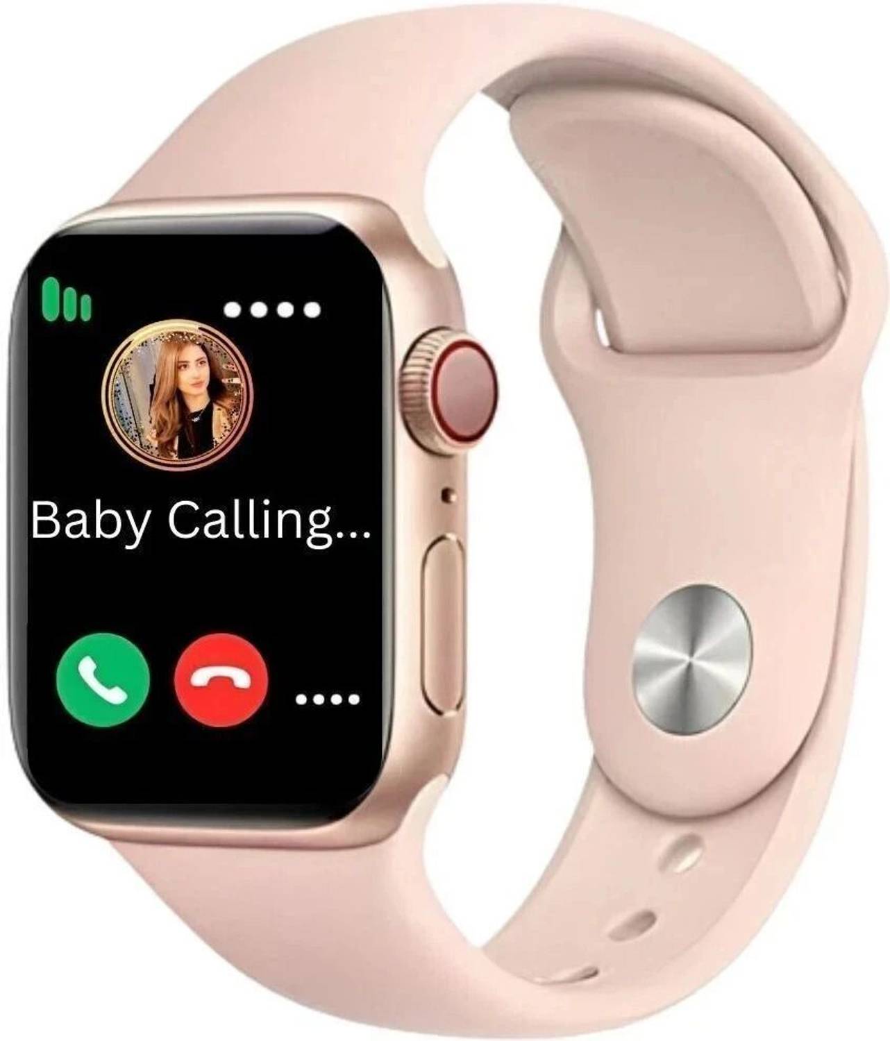 Melbon Pink I8 Pro Watch 1.69” LCD Display, Multiple Watch Faces