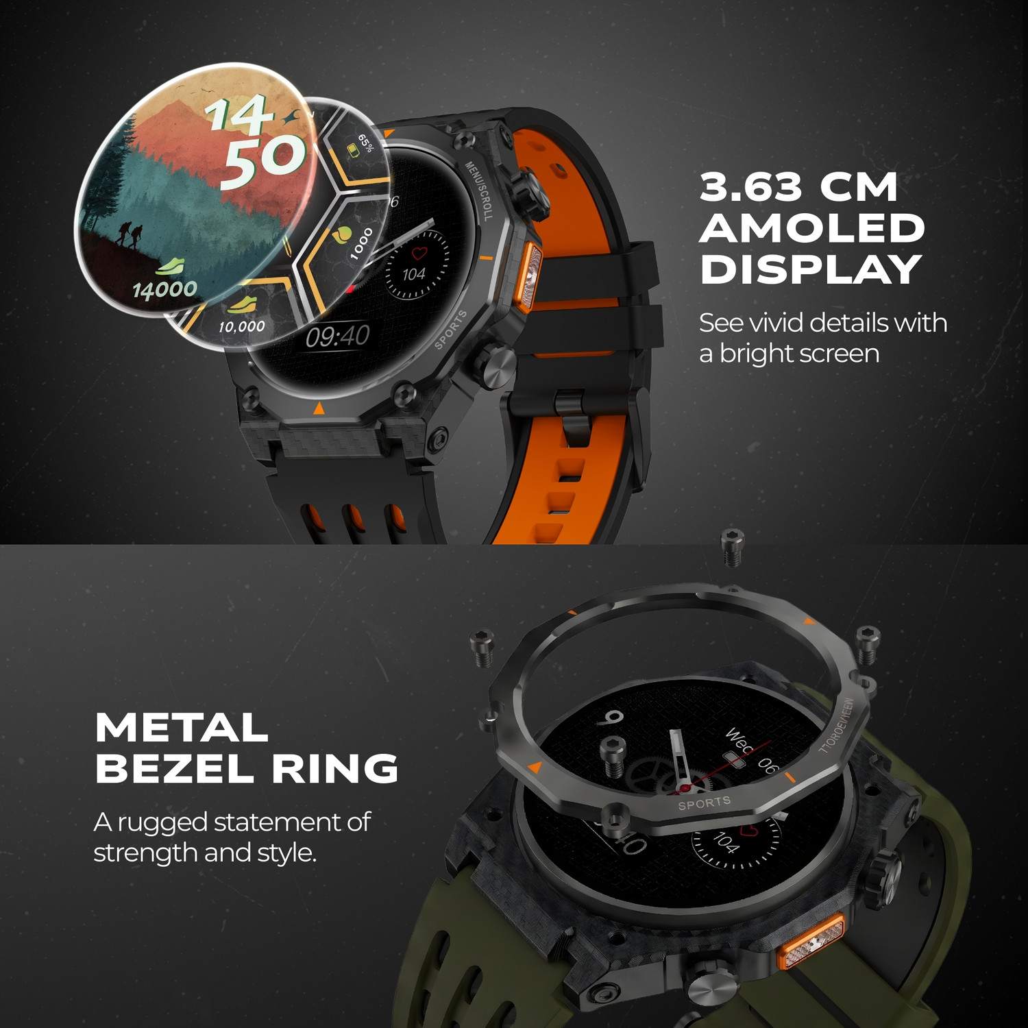 Image of Fastrack Extreme Adventure GPS | Rugged Design | ABC Sensors | Extrenal Torch | 1 ATM Smartwatch