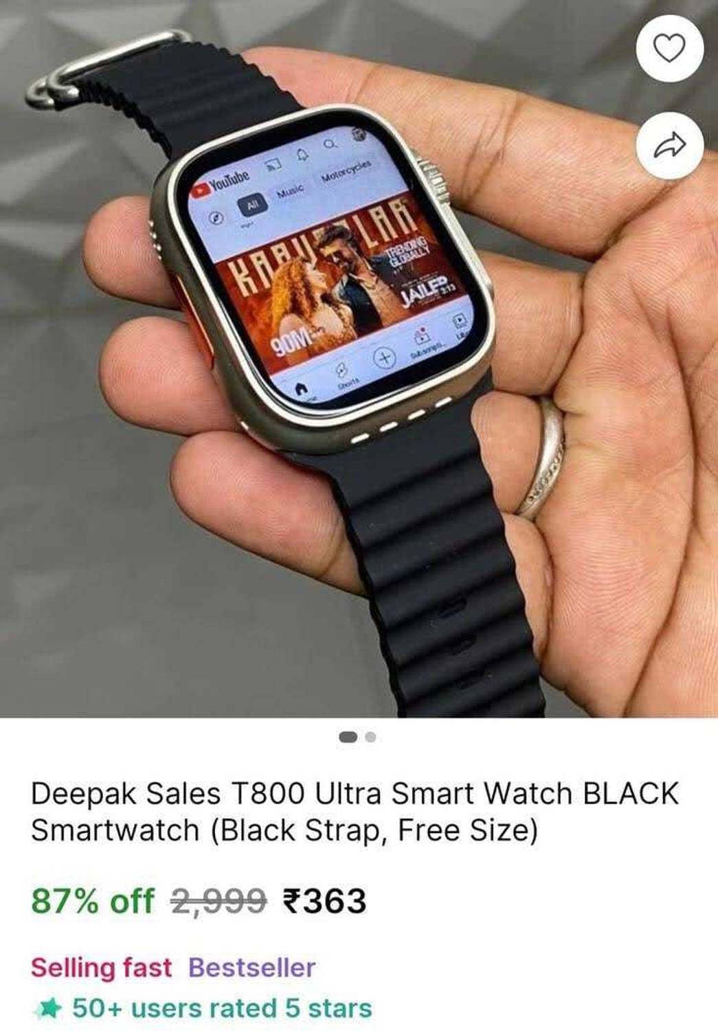Onikuma T800 SMARTWATCH BLACK Smartwatch