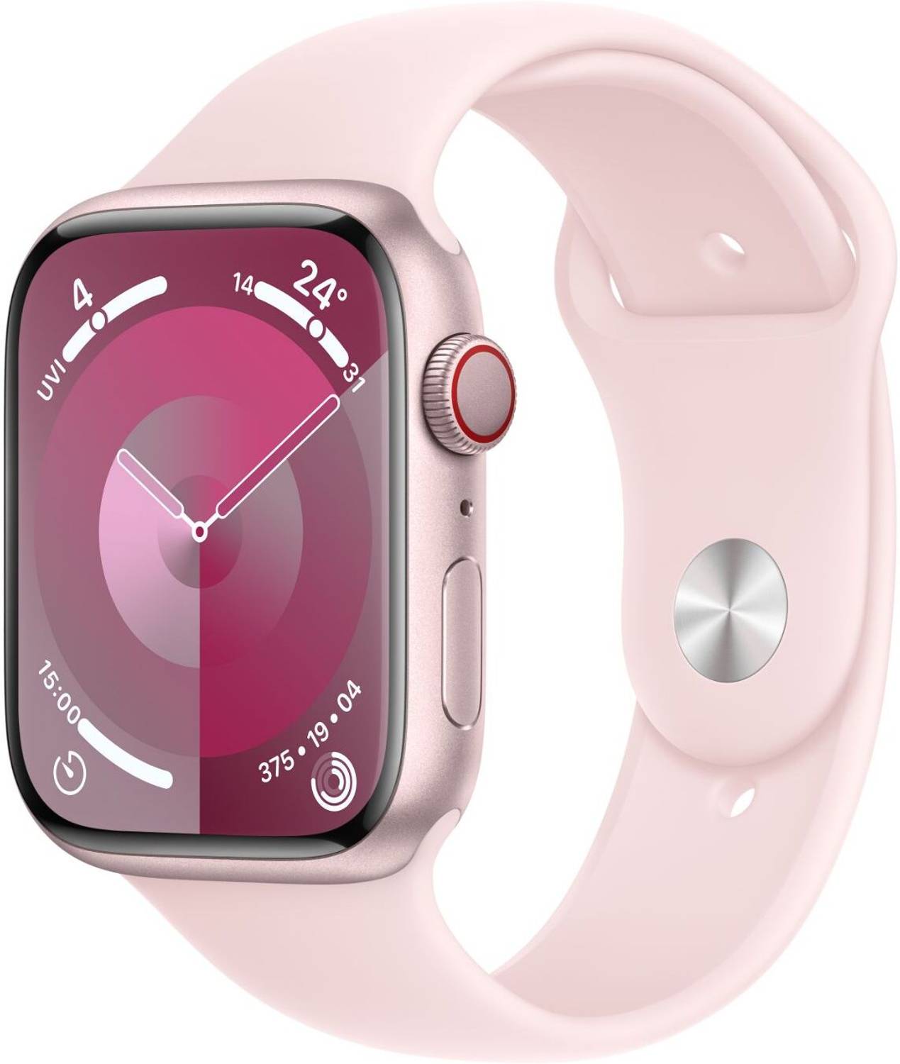 Apple Watch Series 9 GPS + Cellular 45mm Pink Case & Light Pink S