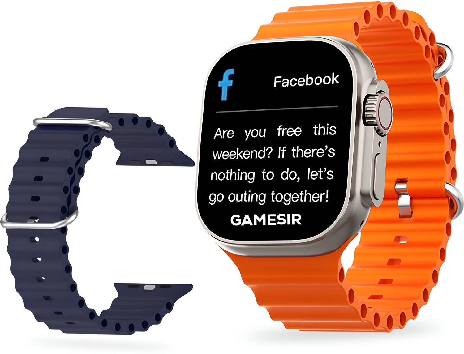 GameSir T800 with Blue strap BT watch 1.83" Touch Screen Music Pl