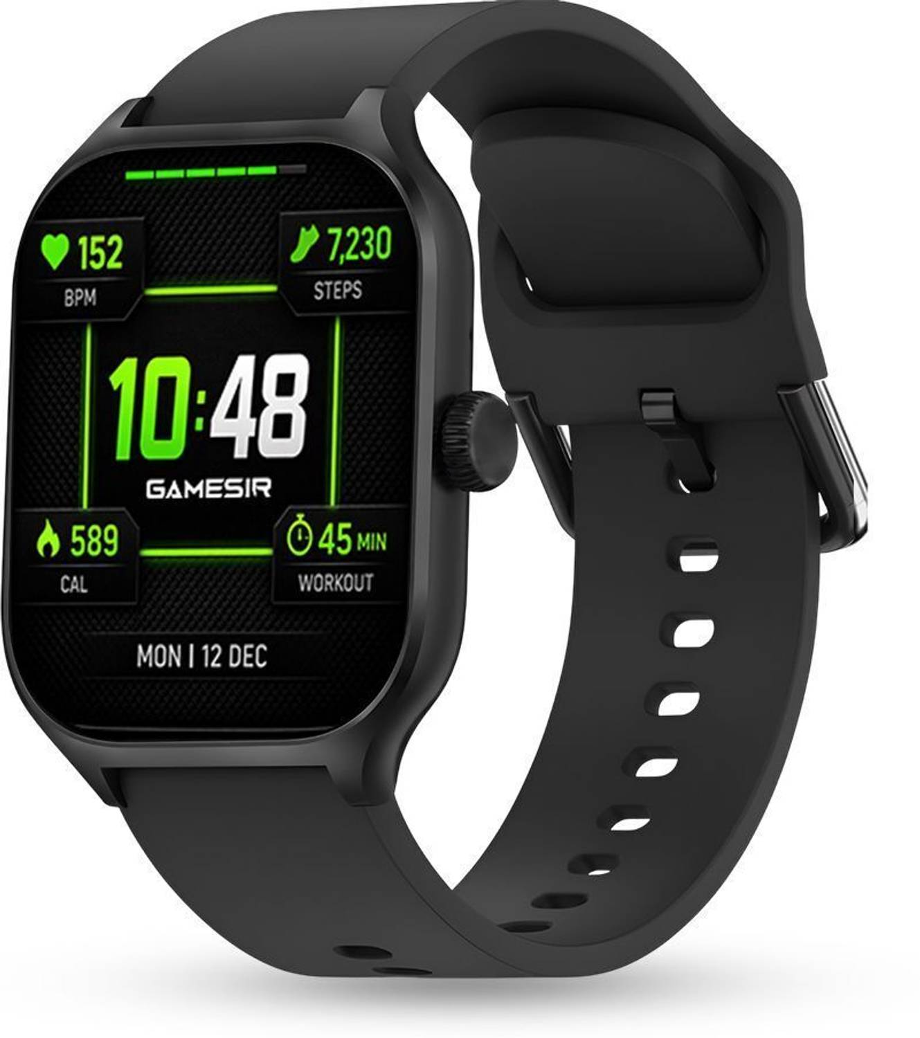 GameSir H9 AMOLED Smartwatch with BT Calling, Health Tracking & 1