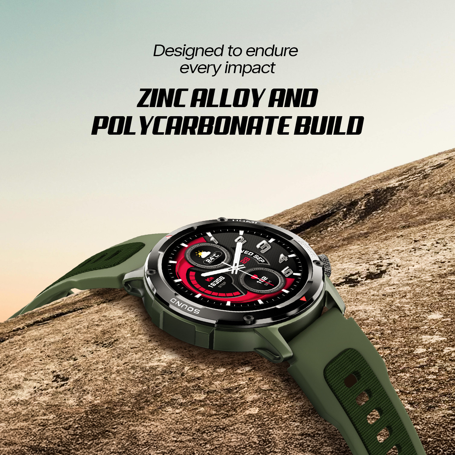 Image of Noise Force 2 Sporty Rugged, 1.39 inch TruView Display, BT Calling, IP67 Water Resistance Smartwatch