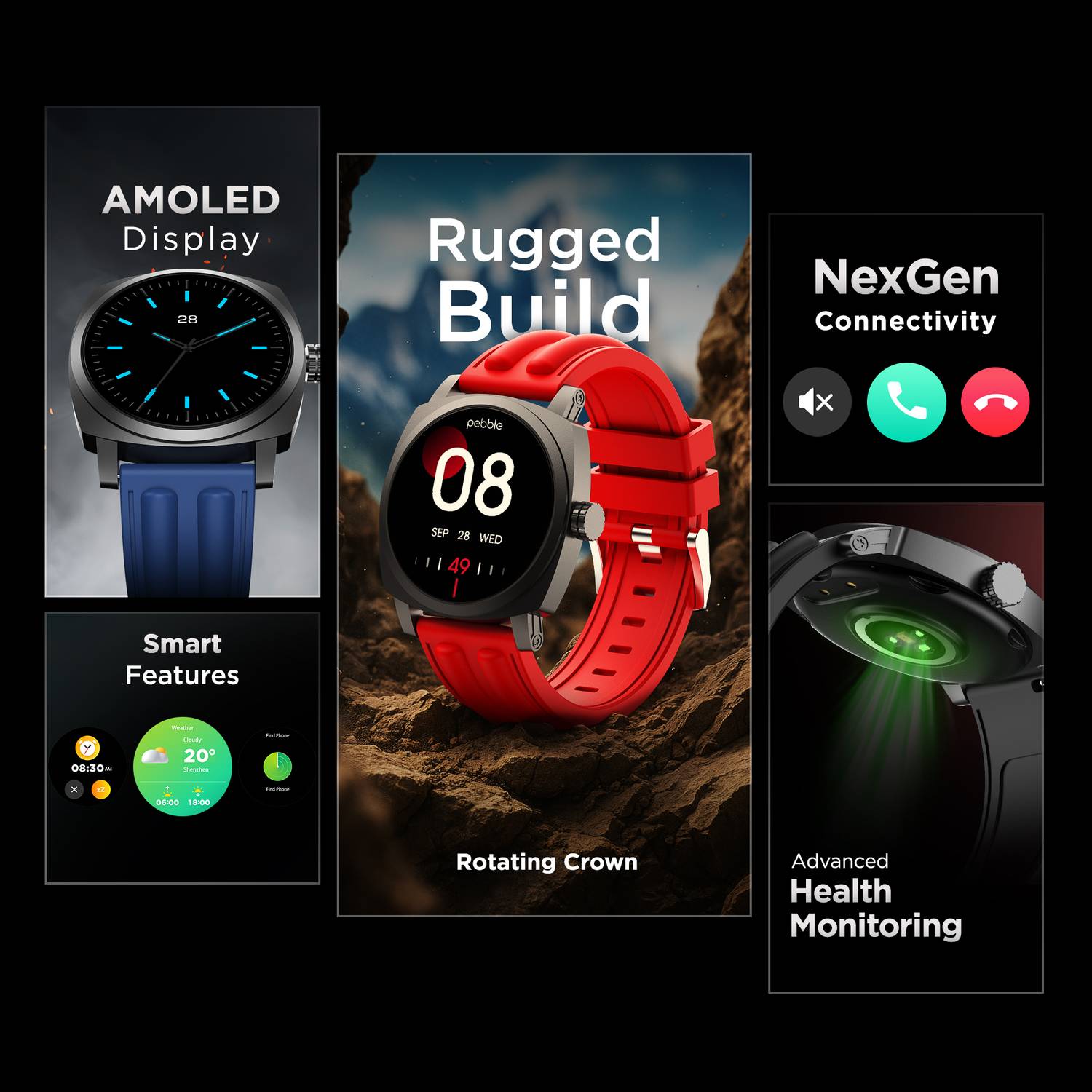 Pebble Endure 2 1.43" AMOLED Smartwatch - Image 2
