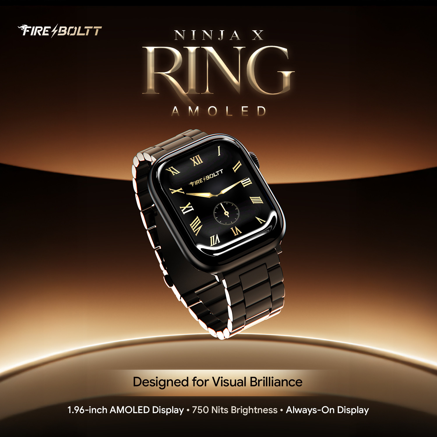 Image of Fire-Boltt Ninja Ring 1.96 inch AMOLED Smartwatch