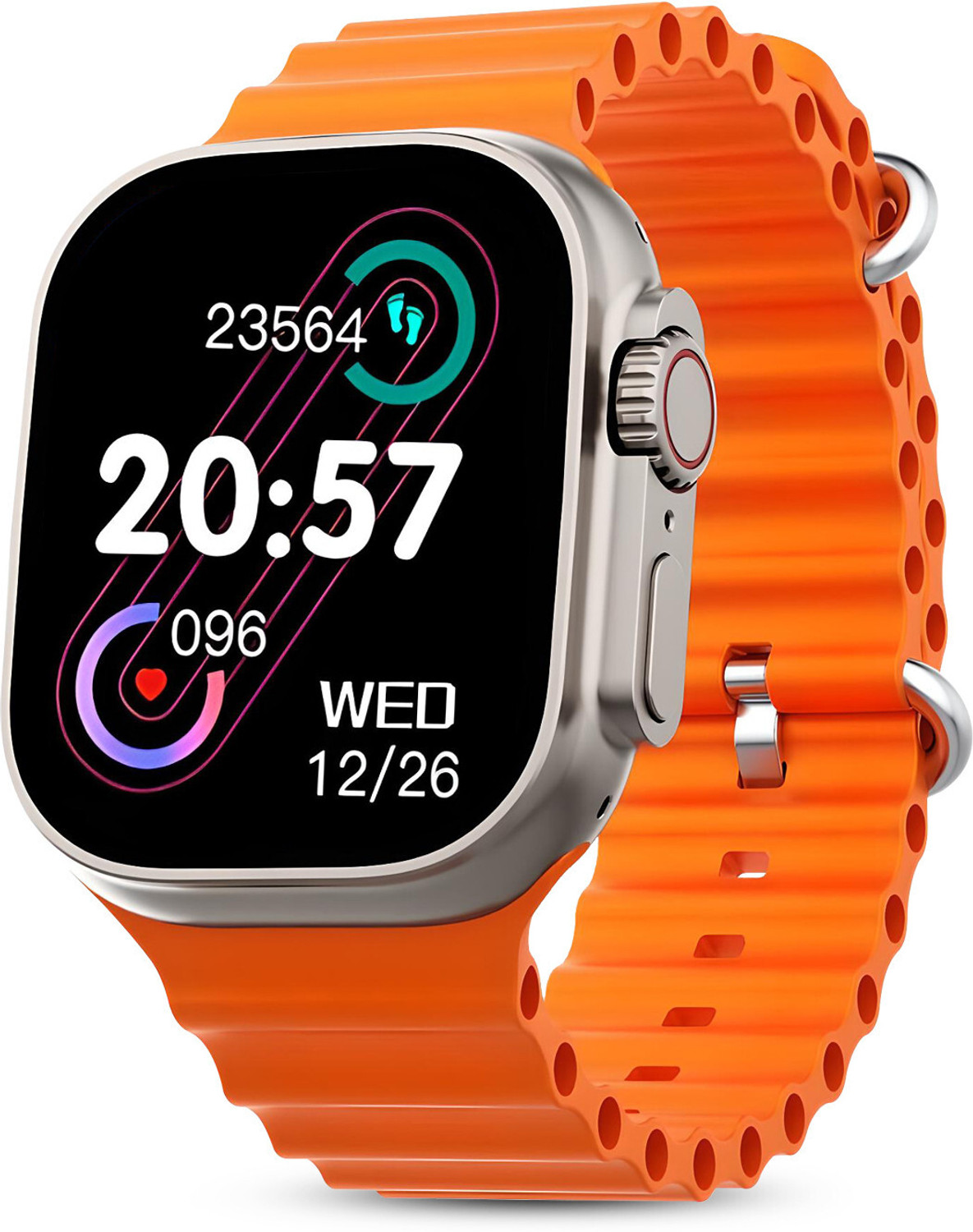 Image of Melbon T800 Ultra Orange Full HD Display with Customizable Watch Faces, BT Calling Smartwatch