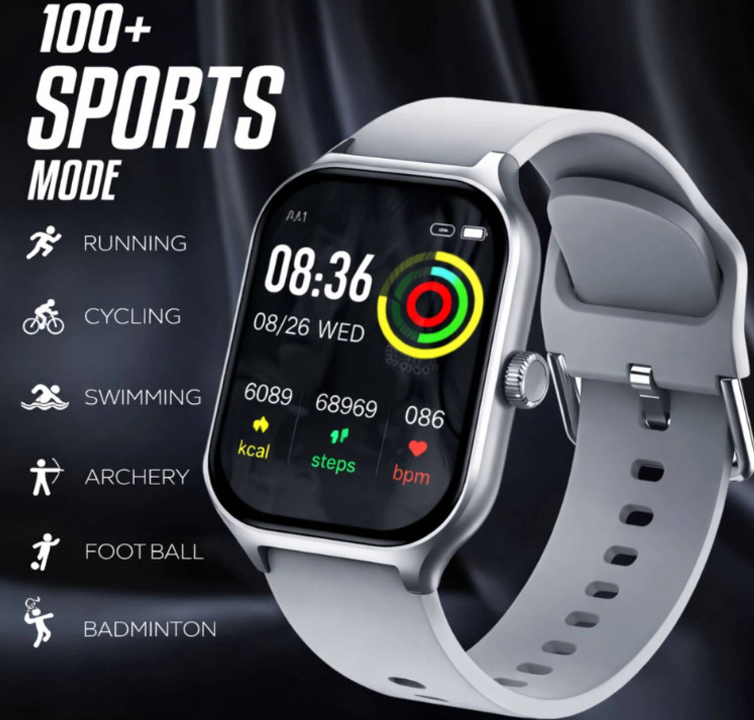 MVC Enterprise H9 Pro Max Smartwatch Gray - Image 5
