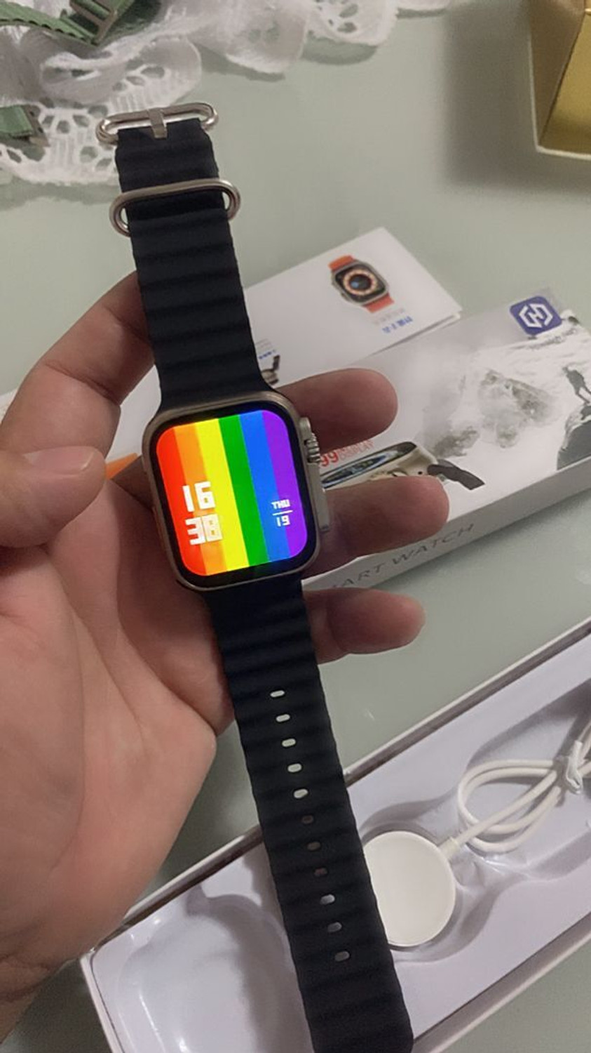 Image of Onikuma T800 BT watch 2in Big Screen Sunlight Proof Display Music Play Insta WA Notifier Smartwatch