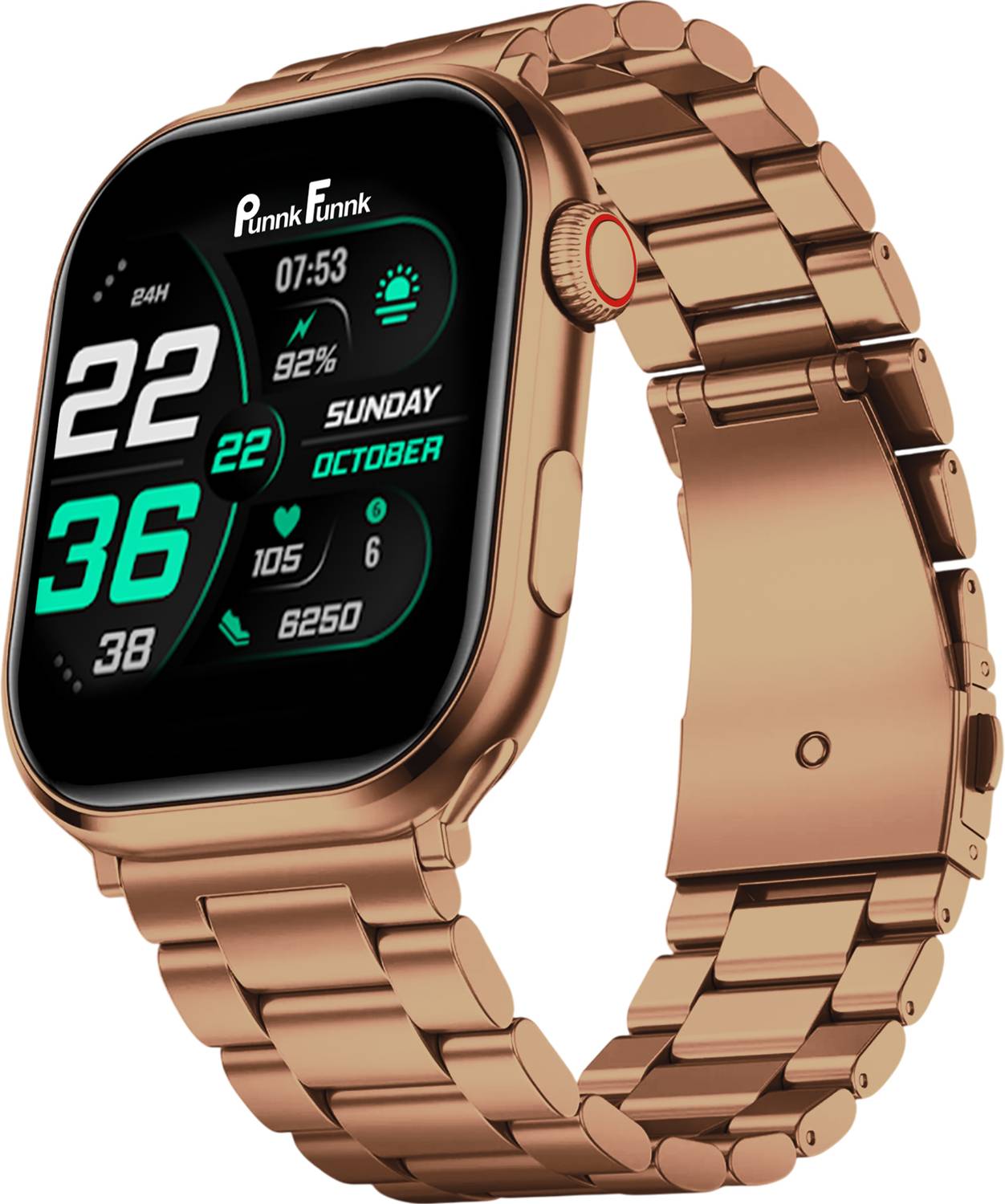 PunnkFunnk i8 2.1"Amoled Display, Bt Calling Music, Media Notific