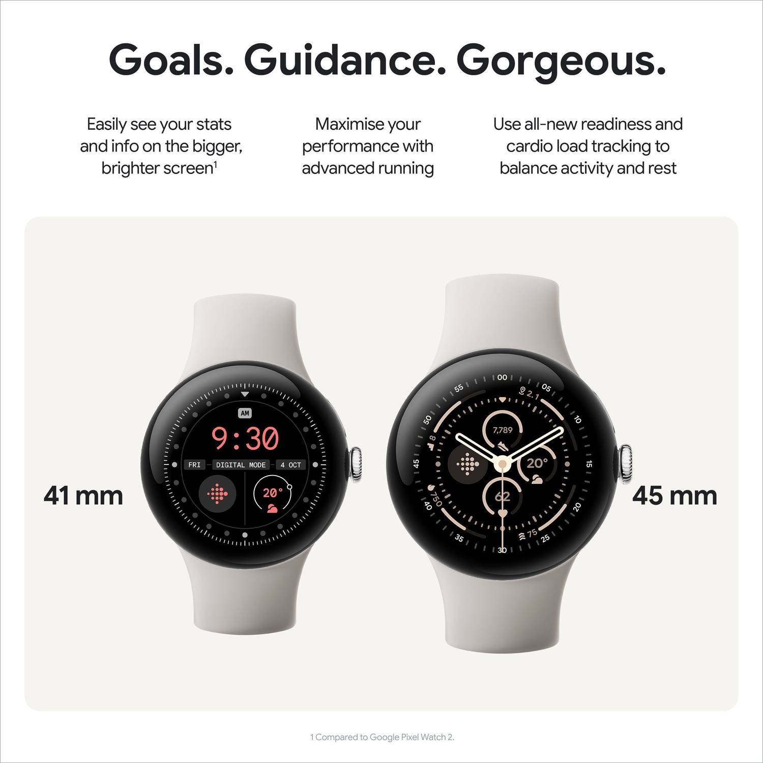 Google Pixel Watch 3 (41 mm), AMOLED LTPO display, Advanced motion