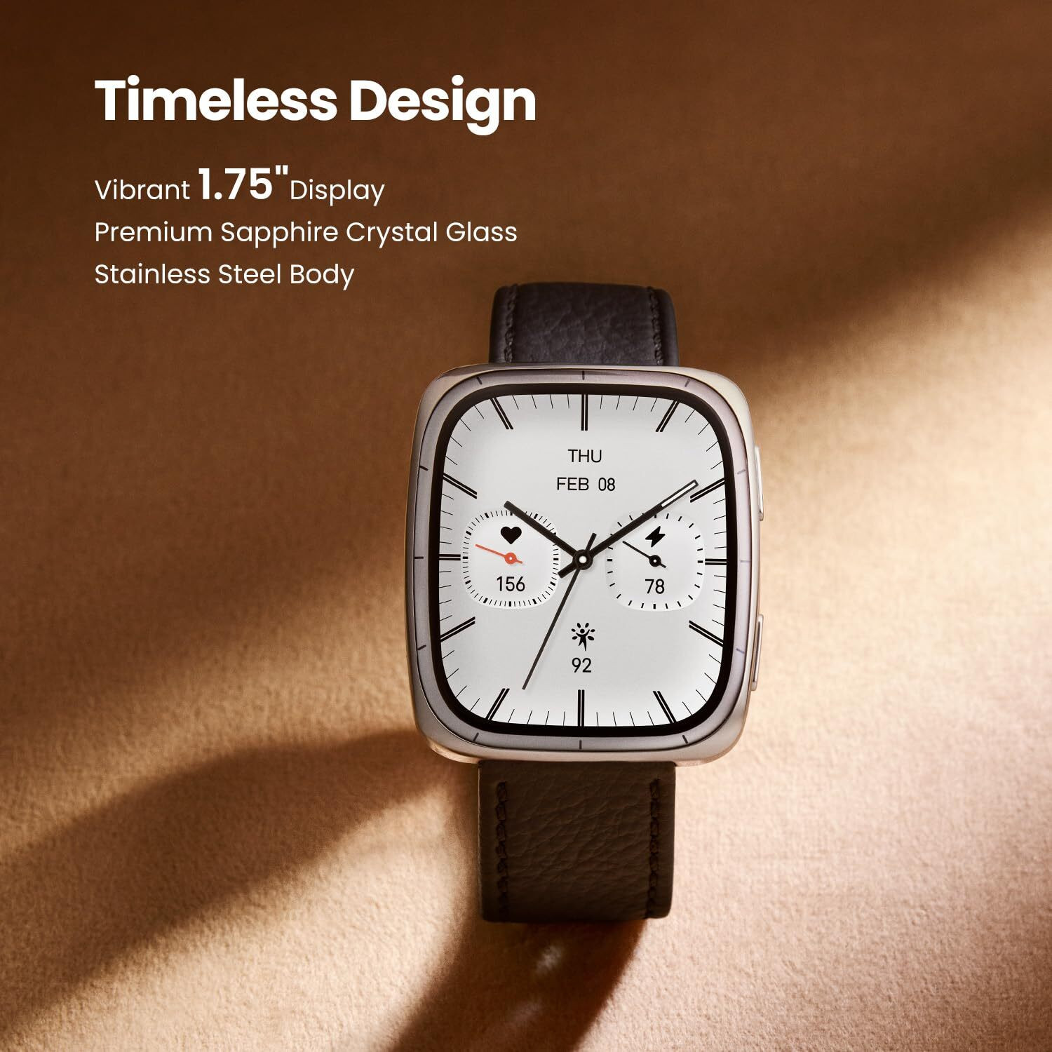 Image of AMAZFIT Active 2 Square, 1.75 AMOLED Display, BT Calling, GPS, 10-Day Battery, 5 ATM Smartwatch