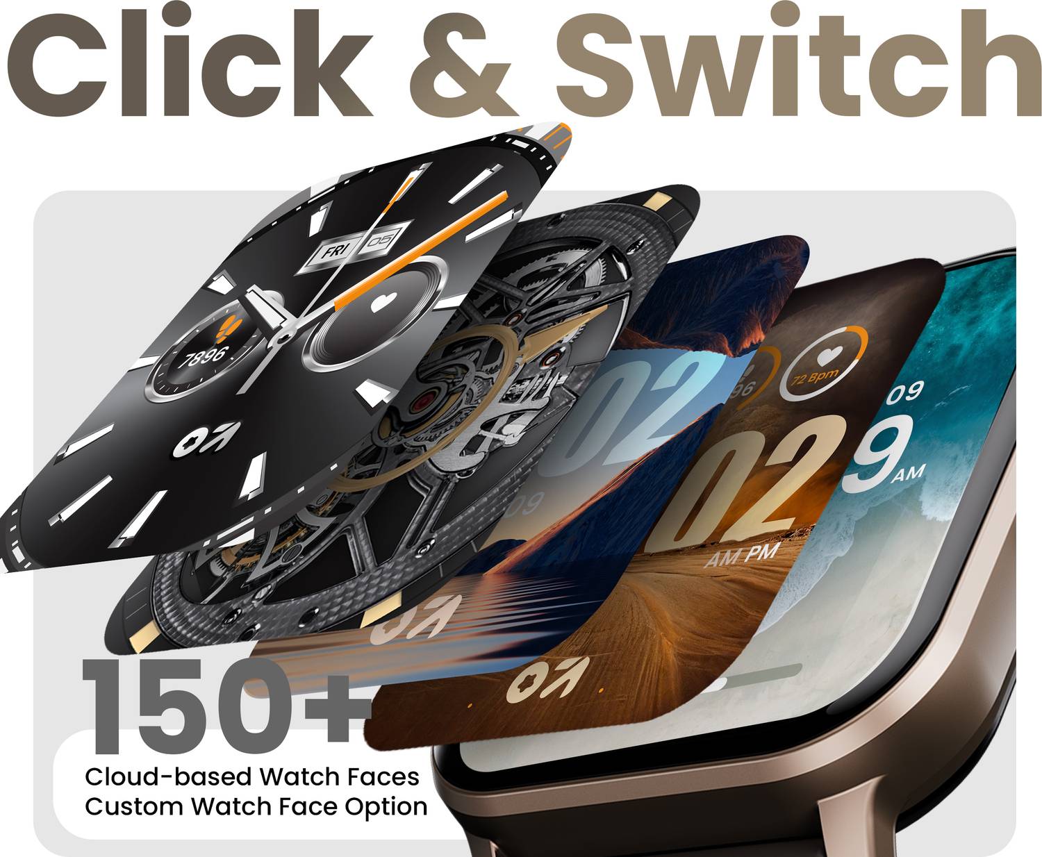 GOBOULT Drift+ 1.85" HD Display BT Calling Smartwatch - Image 4