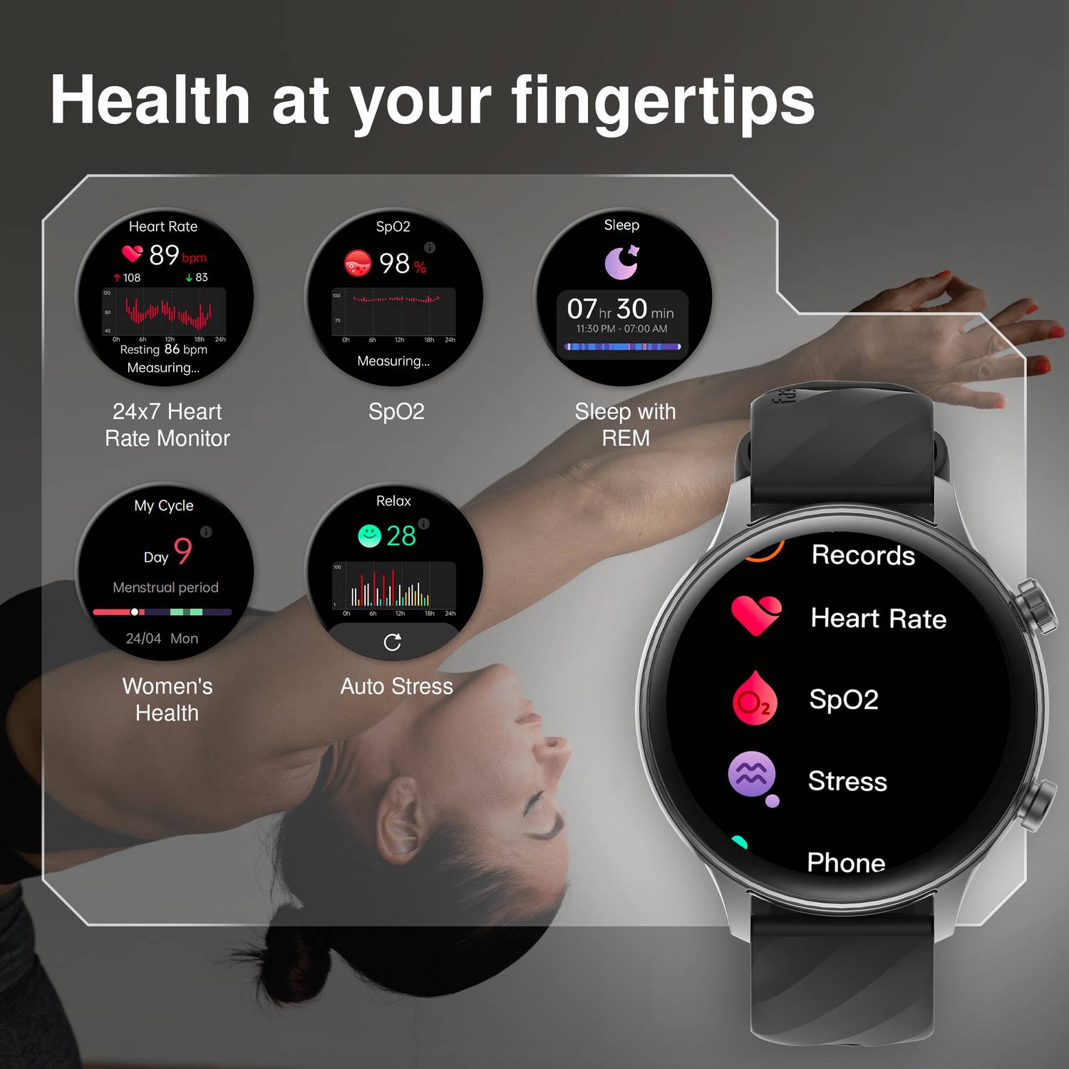Fastrack Optimus2 Pro Smartwatch Gray - Image 5