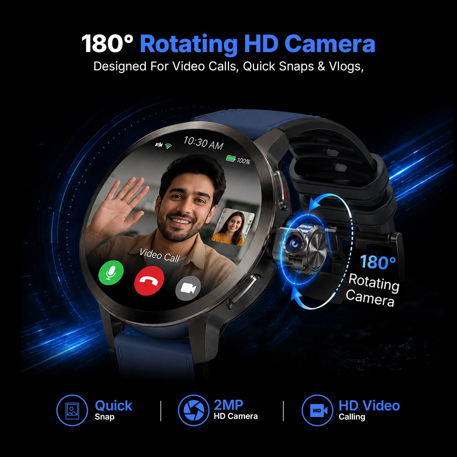 Ai+ NovaWatch Rotatecam 4G Android Smartwatch - Image 4