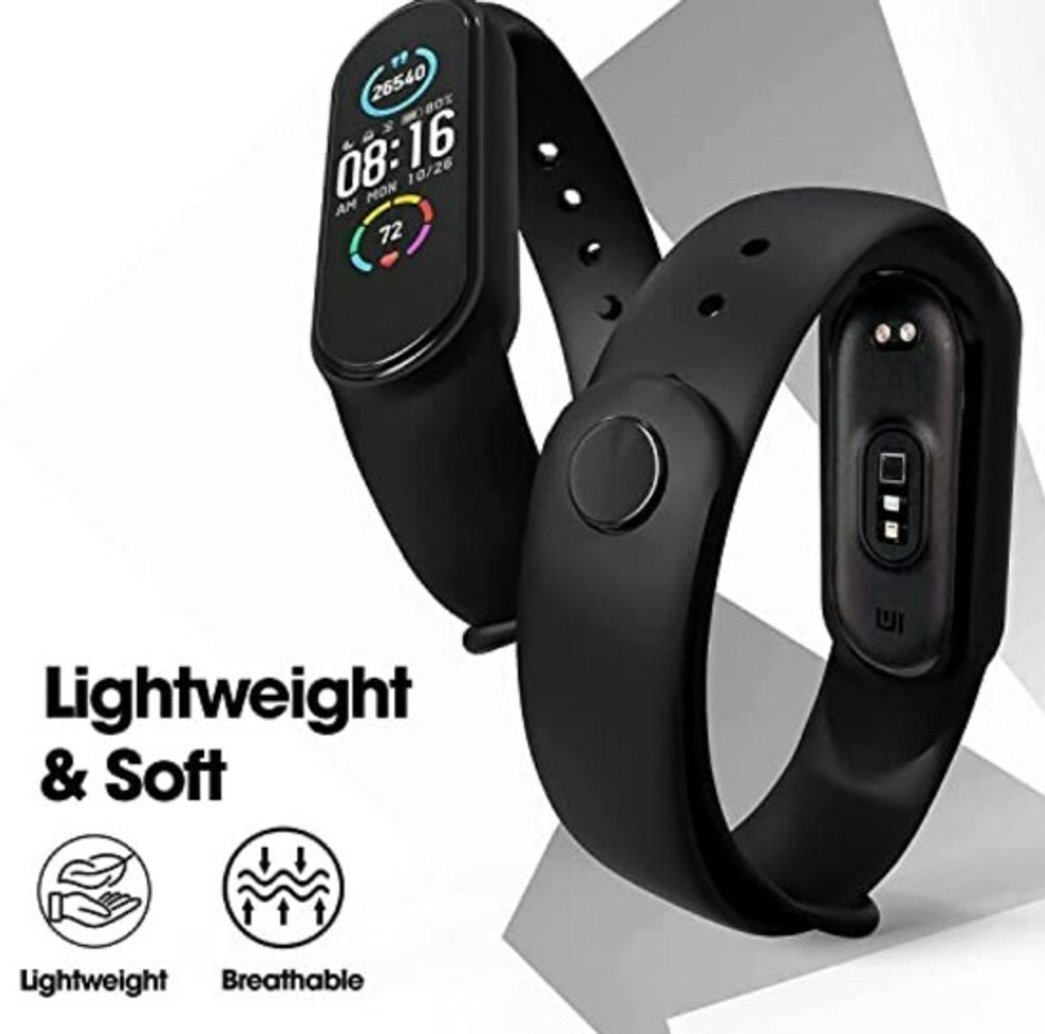 Image of Mi Smart Band 5 - Large AMOLED Color DisplayHealth Tracking, Alarm,(Black) Smartwatch