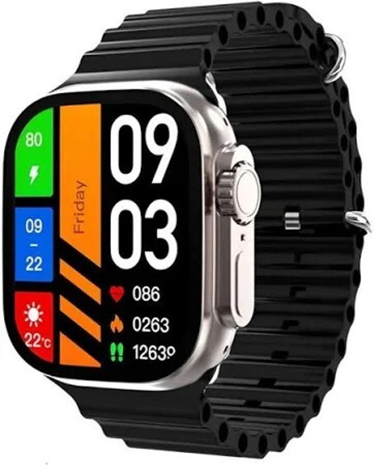 Image of Onikuma T800 BT watch 2in Big Screen Sunlight Proof Display Music Play Insta WA Notifier Smartwatch
