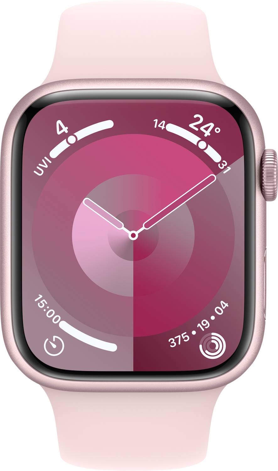Apple Watch Series 9 GPS 45mm Pink Aluminium Case with Light Pink