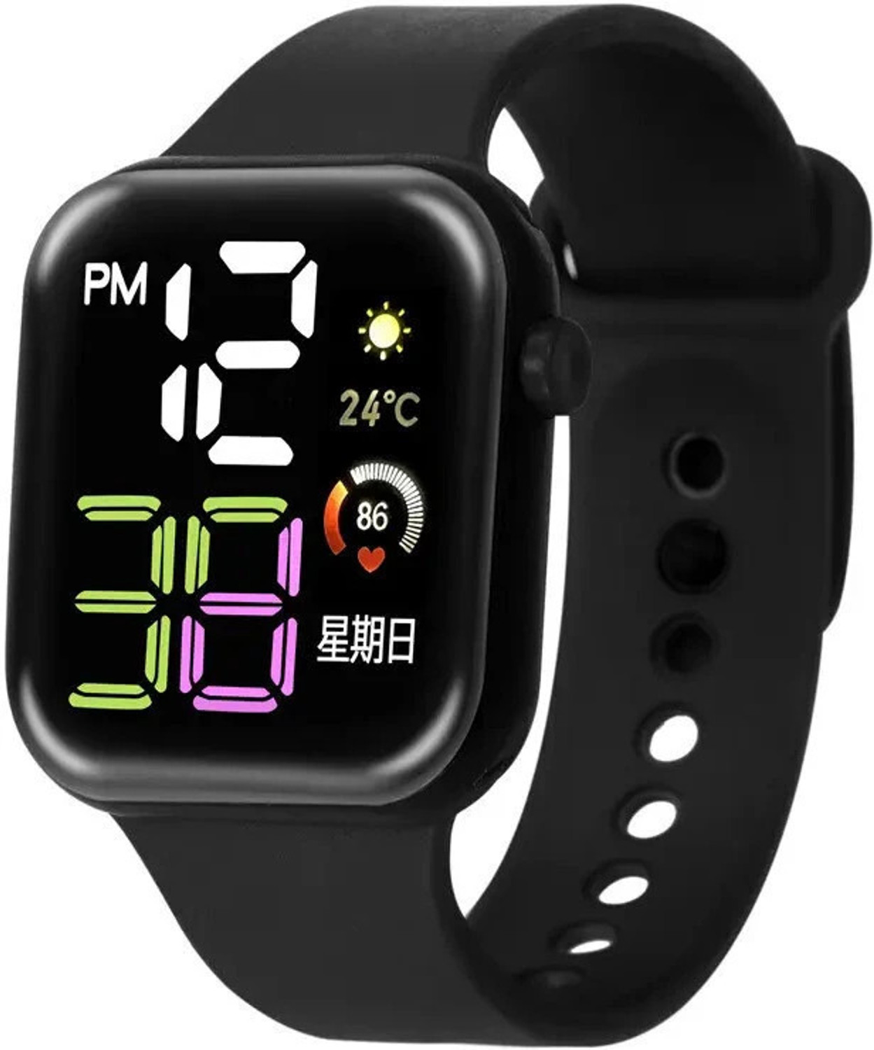 Image of EDENSCOPE Teenagers LED Luxurious Fashion Silicone (Not Smart Watch) Digital Watch Smartwatch