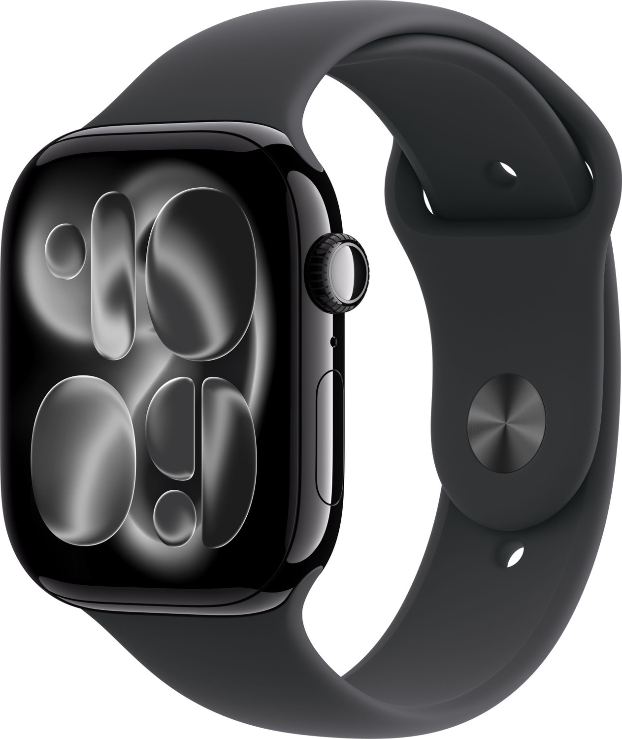 Image of Apple Watch Series 11 GPS + Cellular 46mm Black Aluminium Case Black Sport Band - S /M