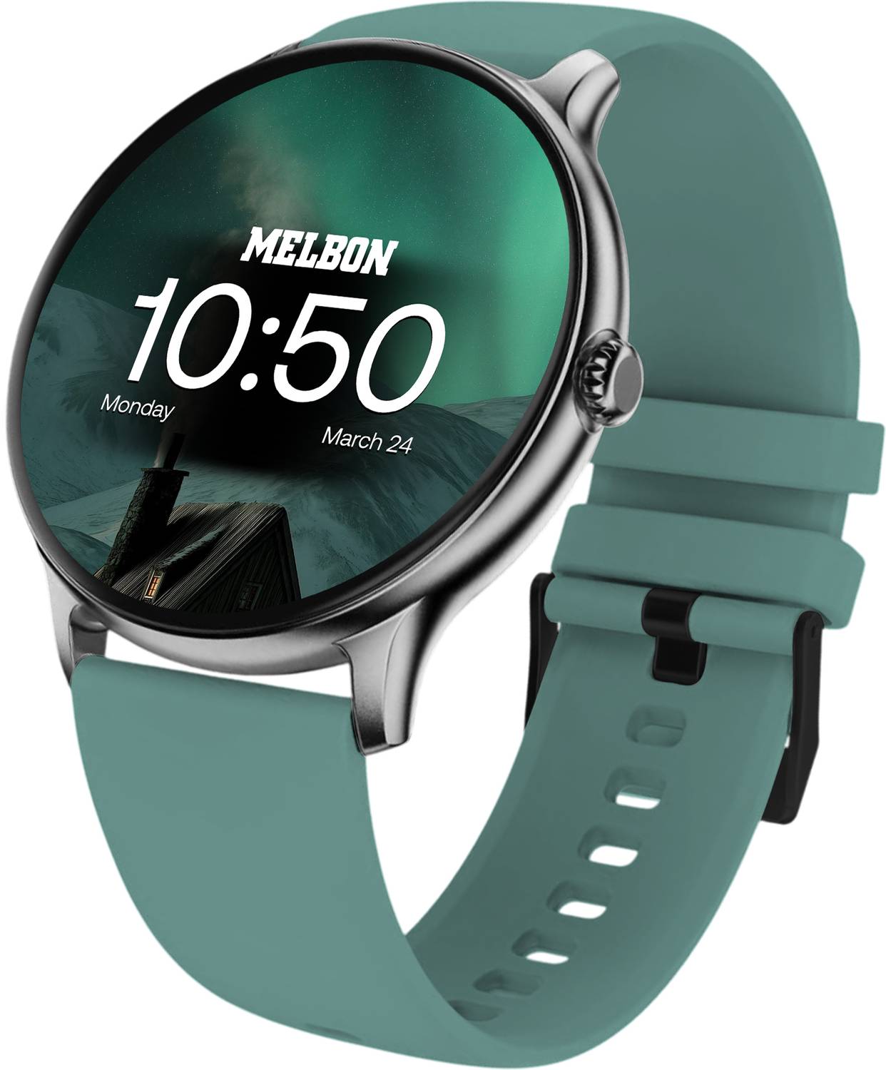 Melbon Stylish Round Dial Smartwatch for Men & Women Bluetooth Ca