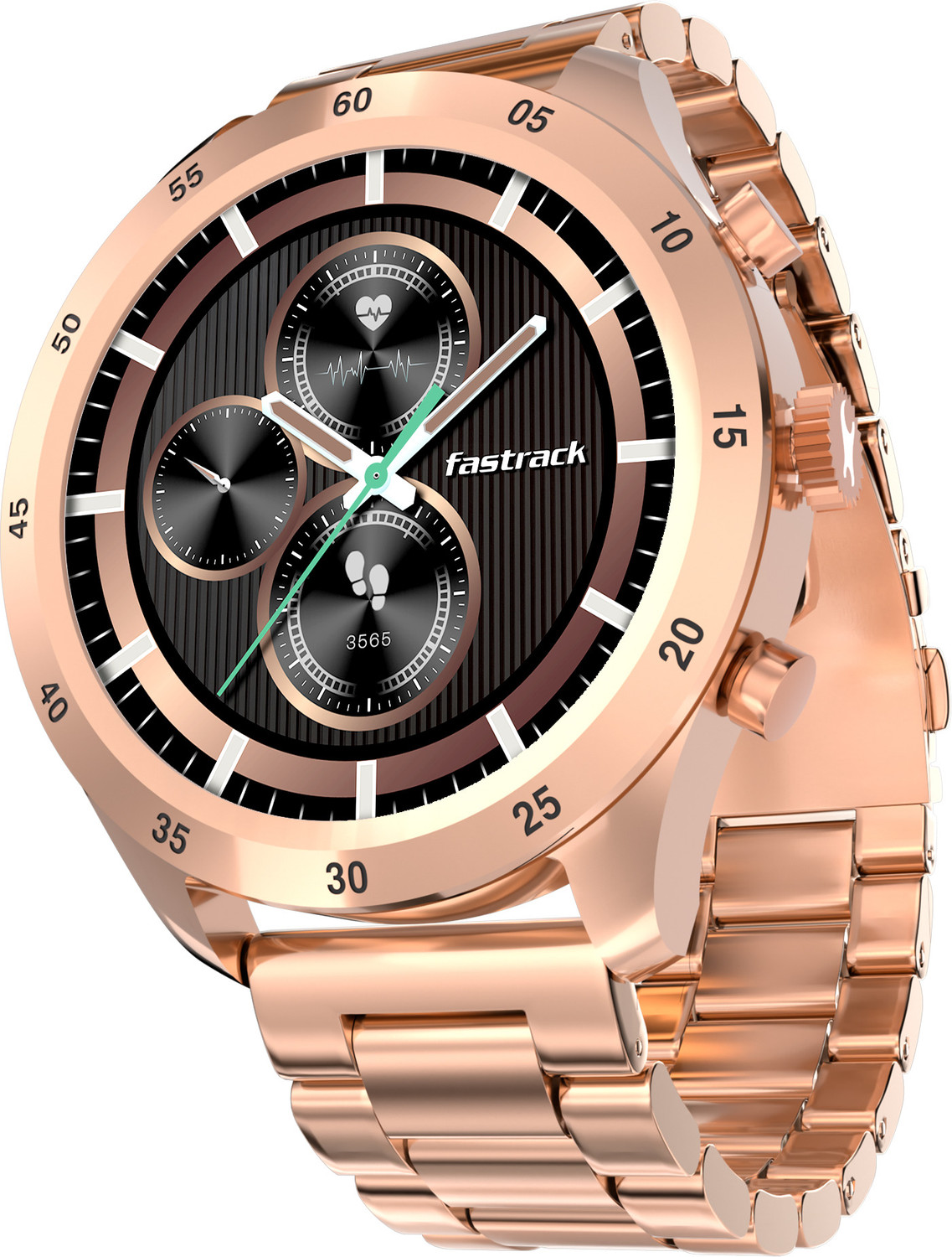 Image of Fastrack Magnus FX2-1.32''UltraVU Display|Metal Design|SS Strap|SOS|AI Voice Assistant Smartwatch