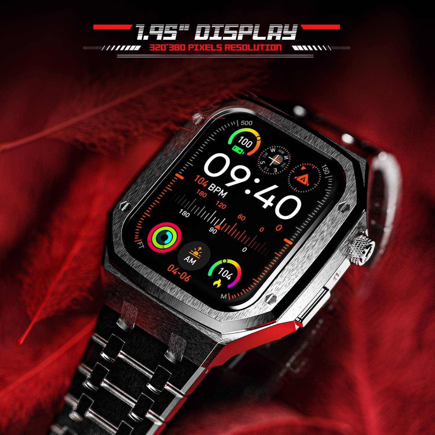 Fire-Boltt Elemento 49.5mm Stainless Steel Smartwatch - Image 4