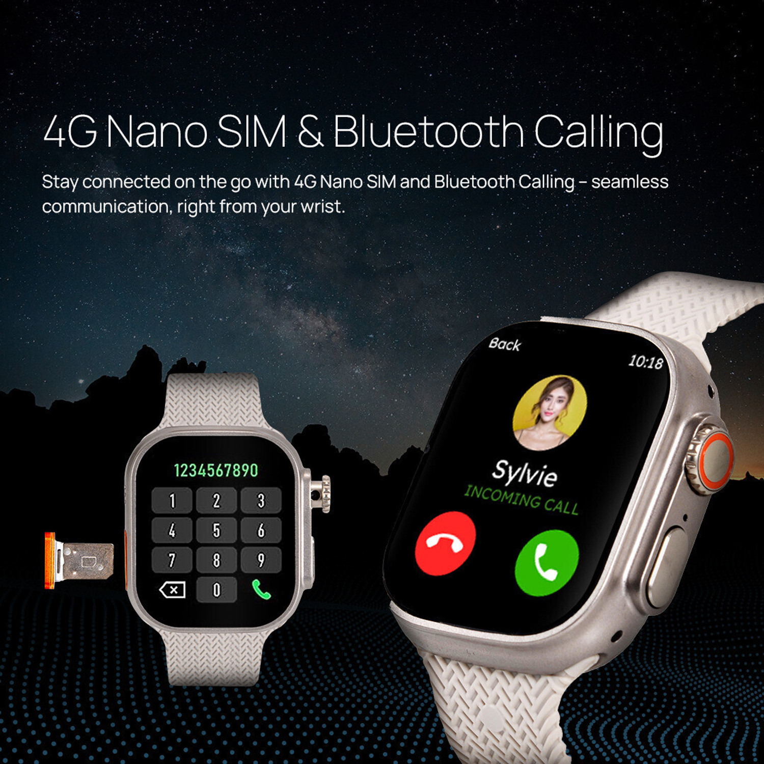 Image of SEHUB WS10 Ultra 3+1 Premium 5G Smart Watch 8 GB RAM+128 GB Storage |Rotating Camera Smartwatch
