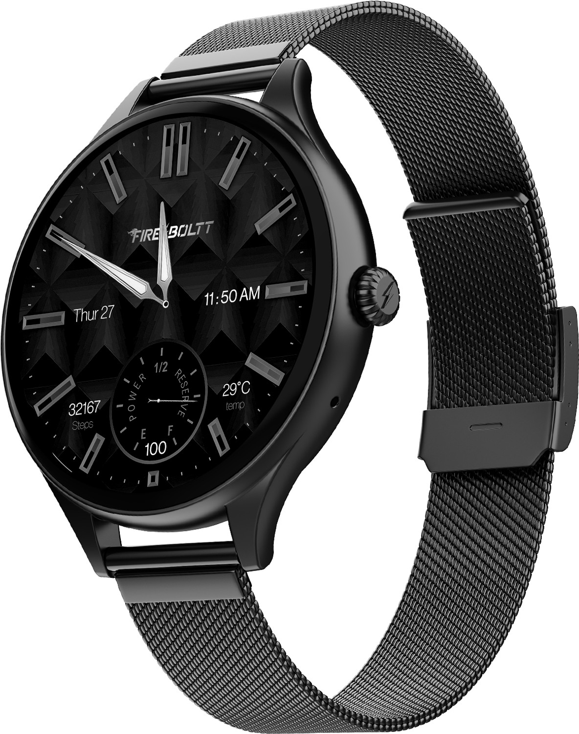 Image of Fire-Boltt Hurricane Air 1.26 Round Display Rotating Crown Metal Body Wireless Charging Smartwatch