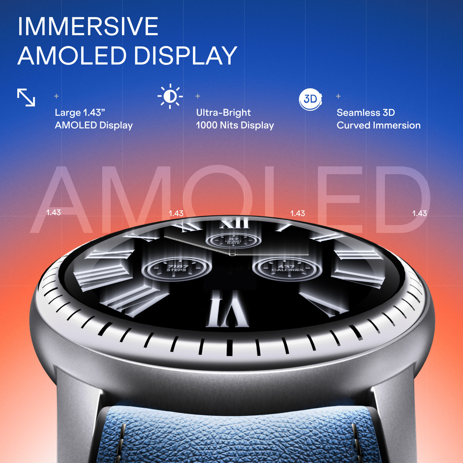 Image of boAt Valour Watch 1 R,AI Habit Builder,Aluminium Body,1.43''3D Vibrant AMOLED Display Smartwatch