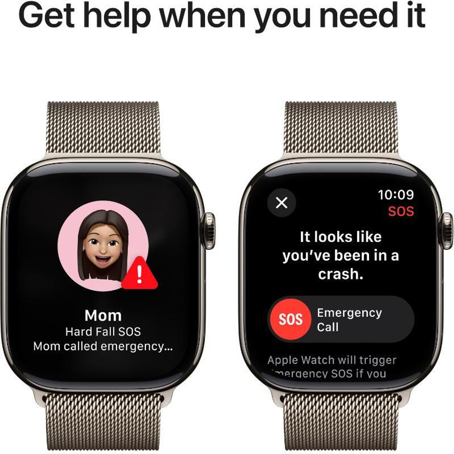 Image of Apple Watch Series 10 GPS + Cellular 46mm Natural Titanium with Natural Milanese Loop