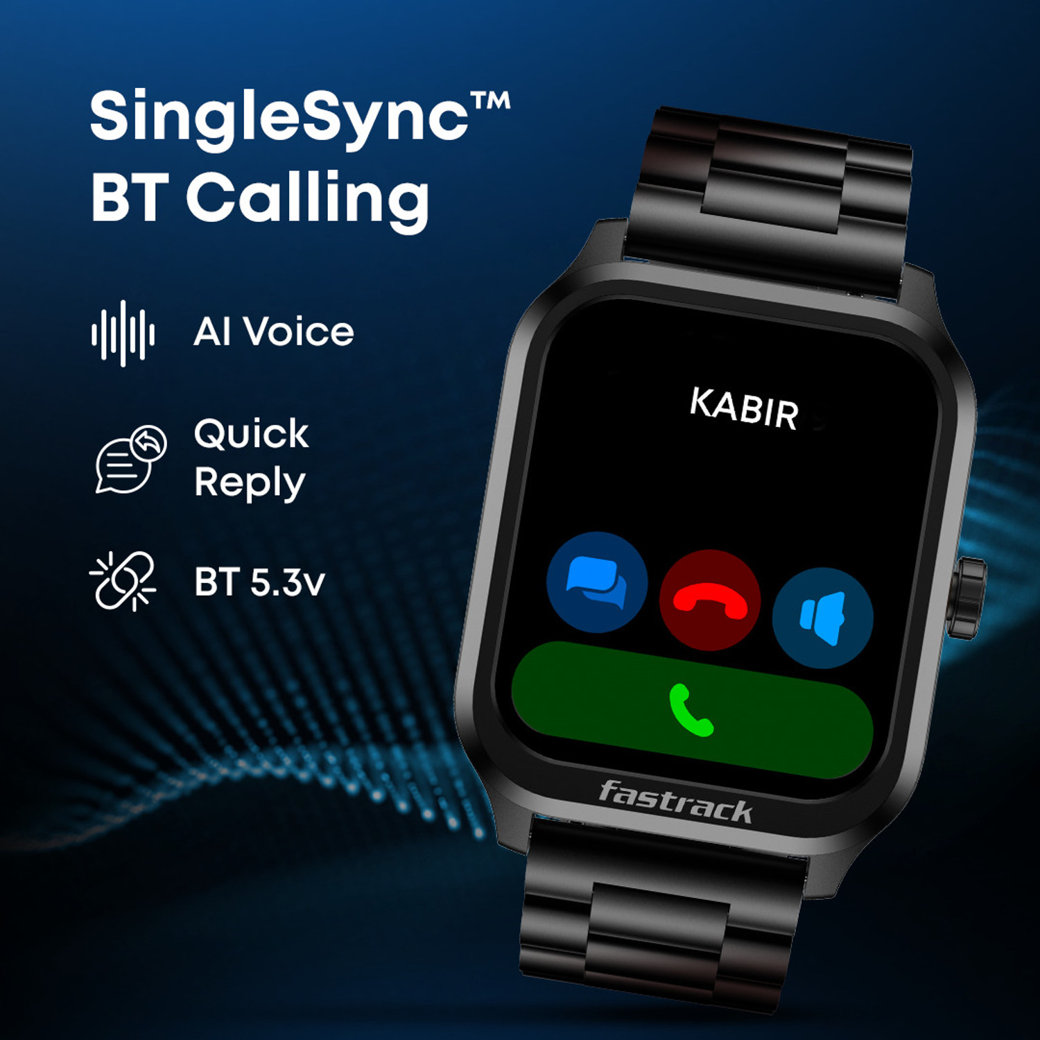 Image of Fastrack Revolt Classic-1.83''|Metal Design|Working Crown|AIVoice Assistant|IP68|Fashion Smartwatch