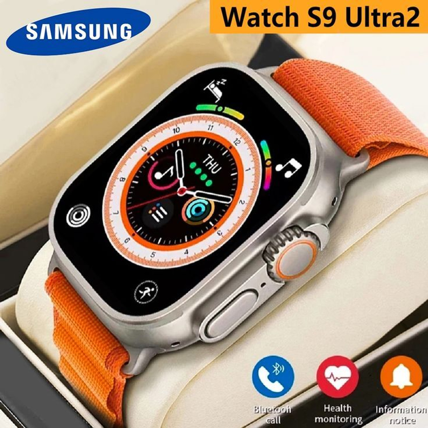 Image of Onikuma T800 BT watch 2in Big Screen Sunlight Proof Display Music Play Insta WA Notifier Smartwatch