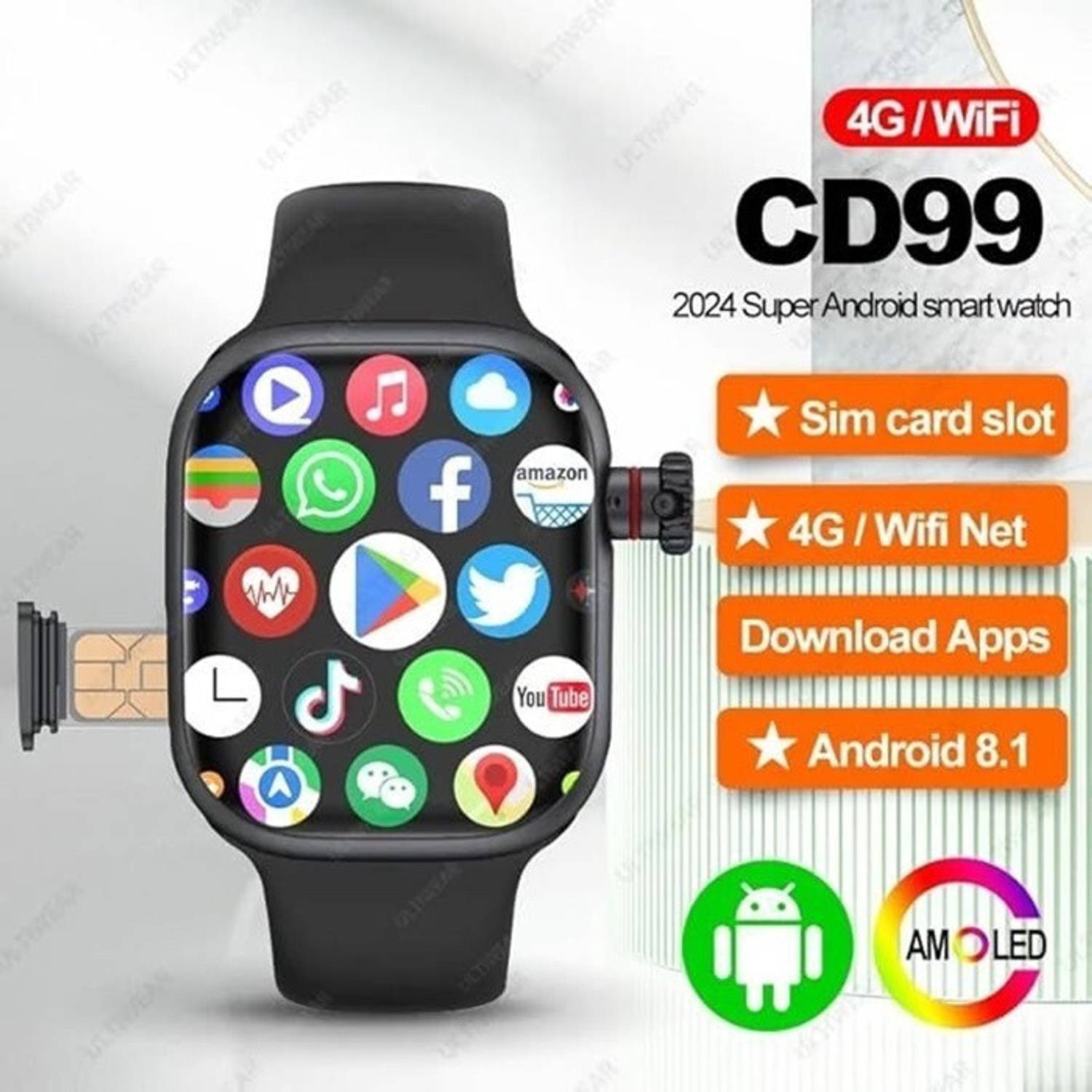SEHUB Premium S9 4G Smartwatch with Camera - Image 2