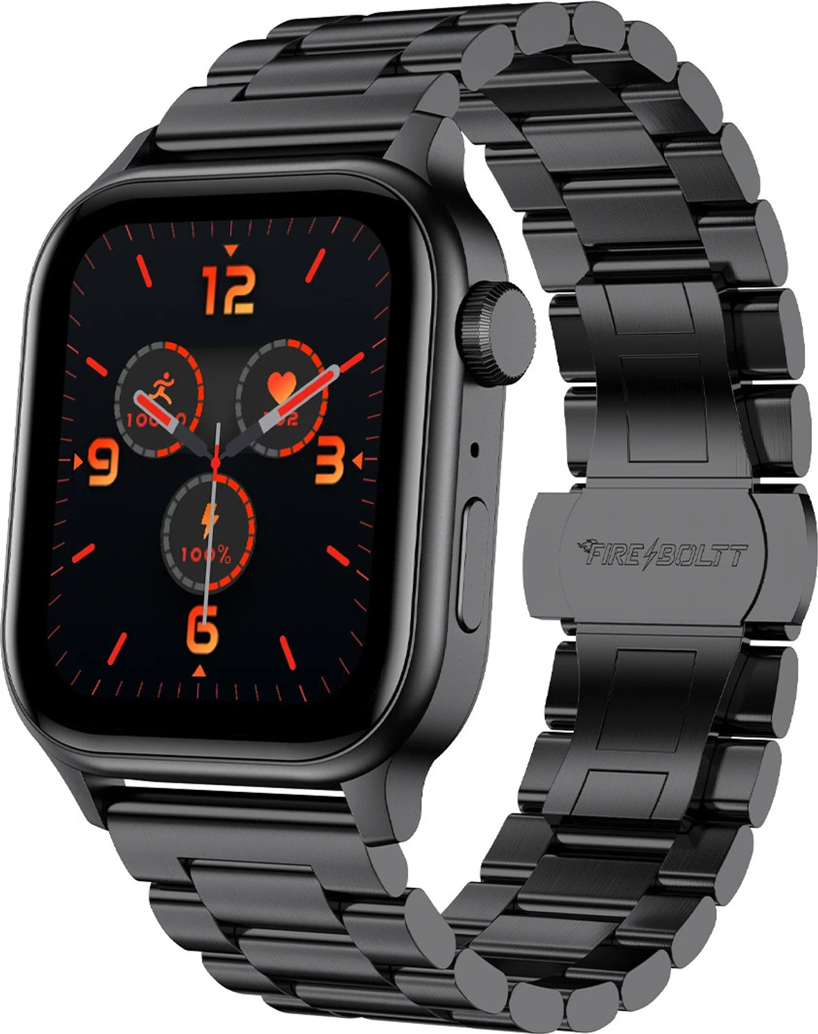 Image of Fire-Boltt Rise Luxe Stainless Steel Luxury, 47mm (1.85) Display, Games, 120+ Sports Smartwatch