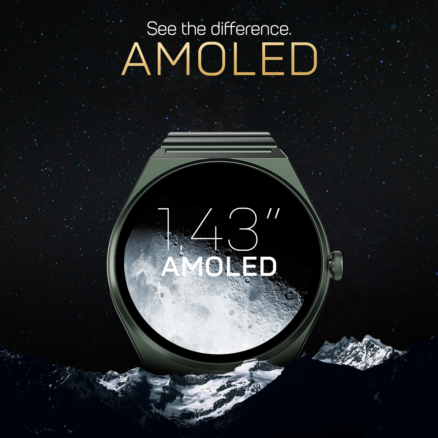 Image of Fire-Boltt Legacy Nova 1.43 inch Ultra Slim AMOLED Wireless Charging Rotating Crown BT Call Smartwatch