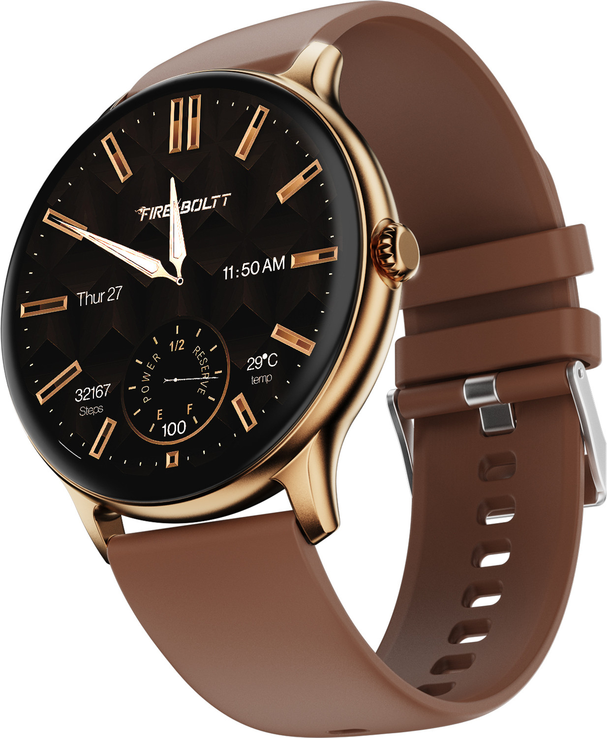 Image of Fire-Boltt Ninja Talk 35.3mm (1.39) Round Bluetooth Calling Metal Body,120 Sports Modes Smartwatch