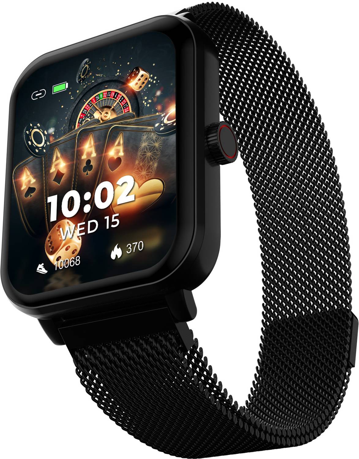 beatXP Marv Ace 1.85'' HD BT Calling, Metal Magnetic Strap with IP67 Smartwatch