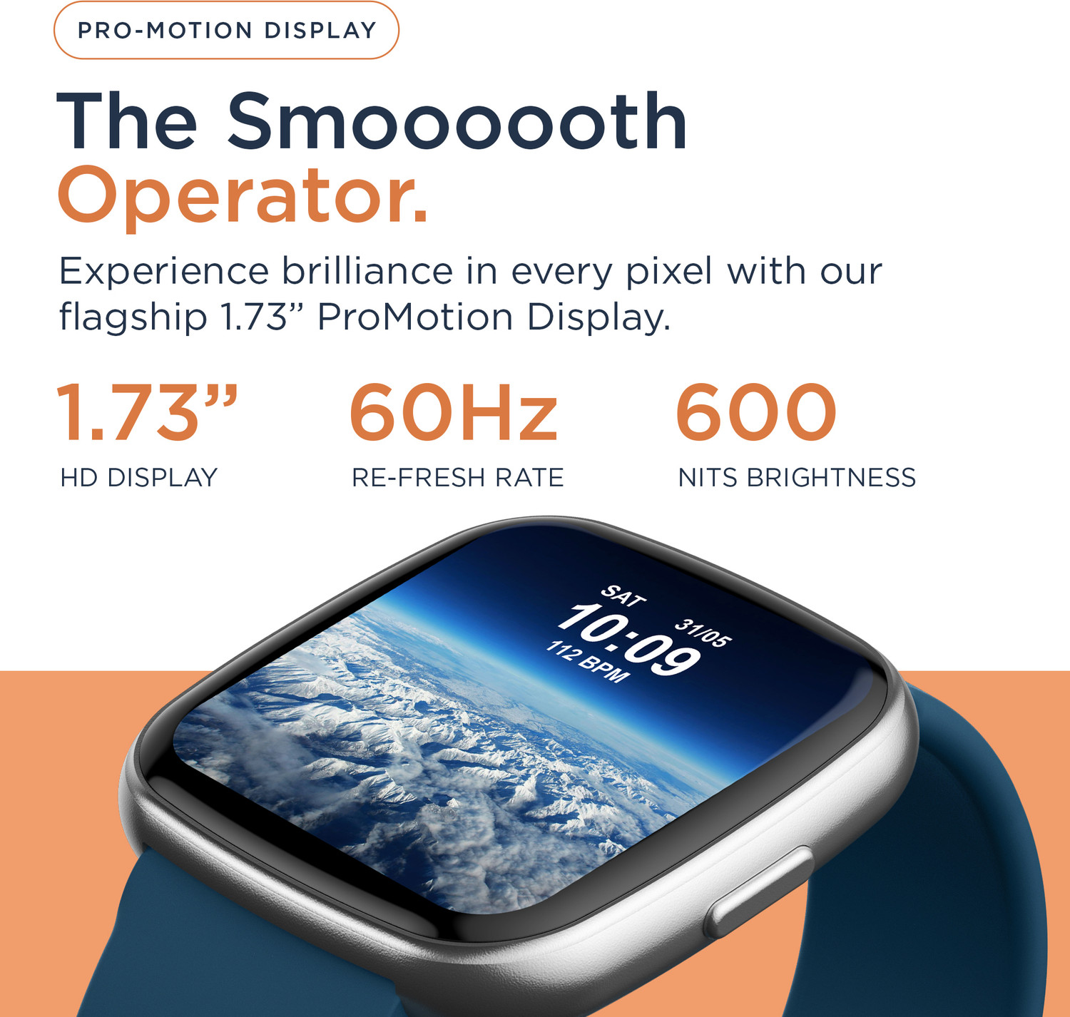 Image of Pebble Cosmos Air Ultra Slim Dial, Premium Design, HD Display, BT Calling, Health Suite Smartwatch