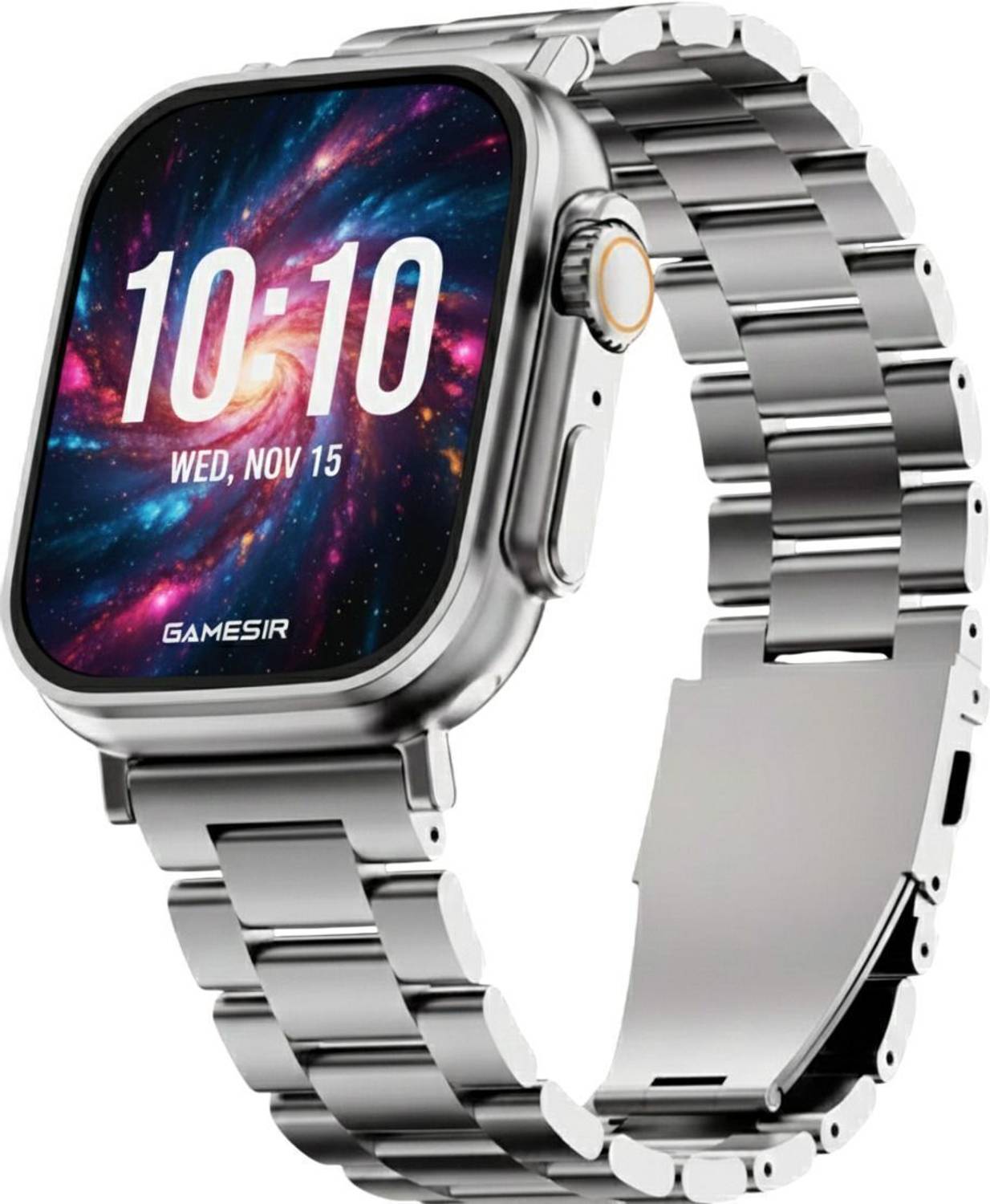 GameSir Silver T800 Ultra Smartwatch Stainless Steel, BT Calling,