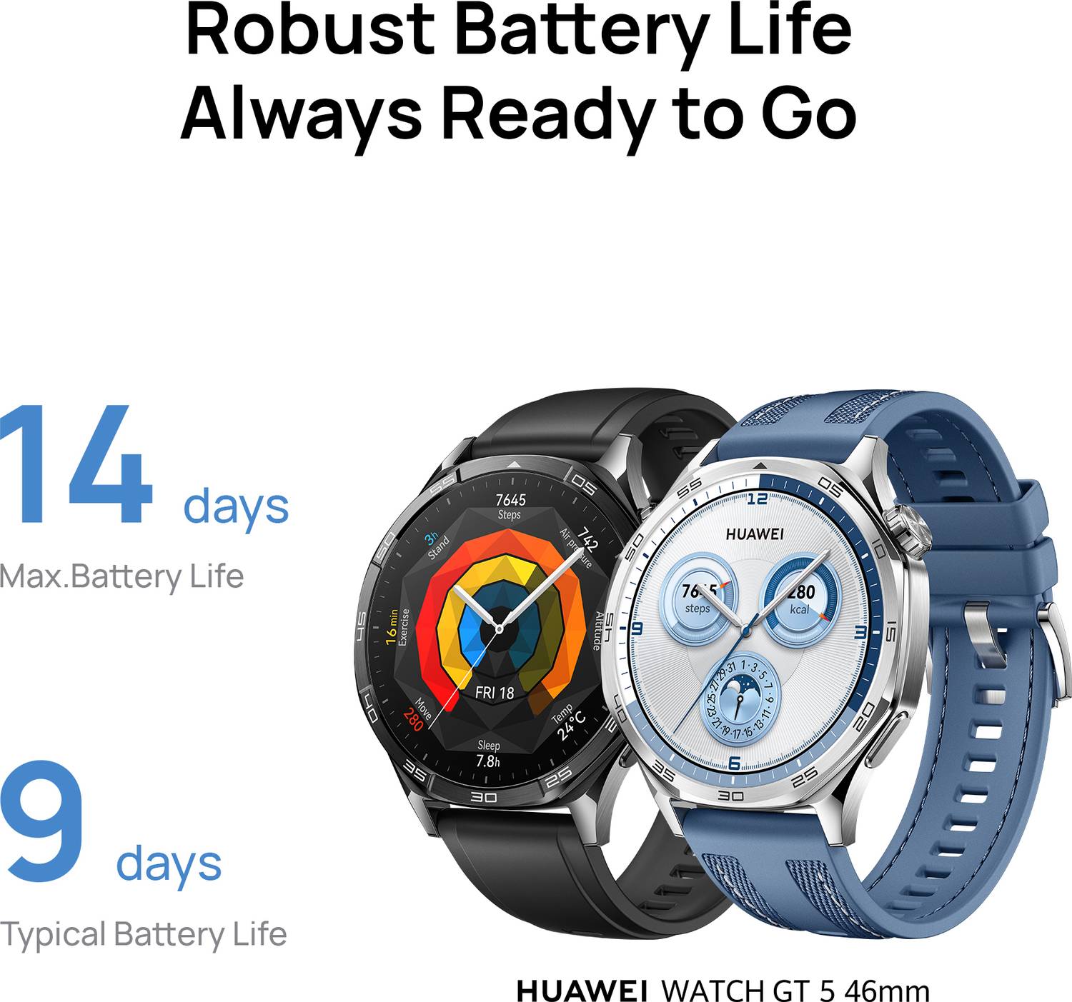 Huawei WATCH GT 5 46mm , 14 Days Battery, Built-in maps,iOS Huawei WATCH GT 5 46mm , 14 Days Battery, Built-in maps,iOS