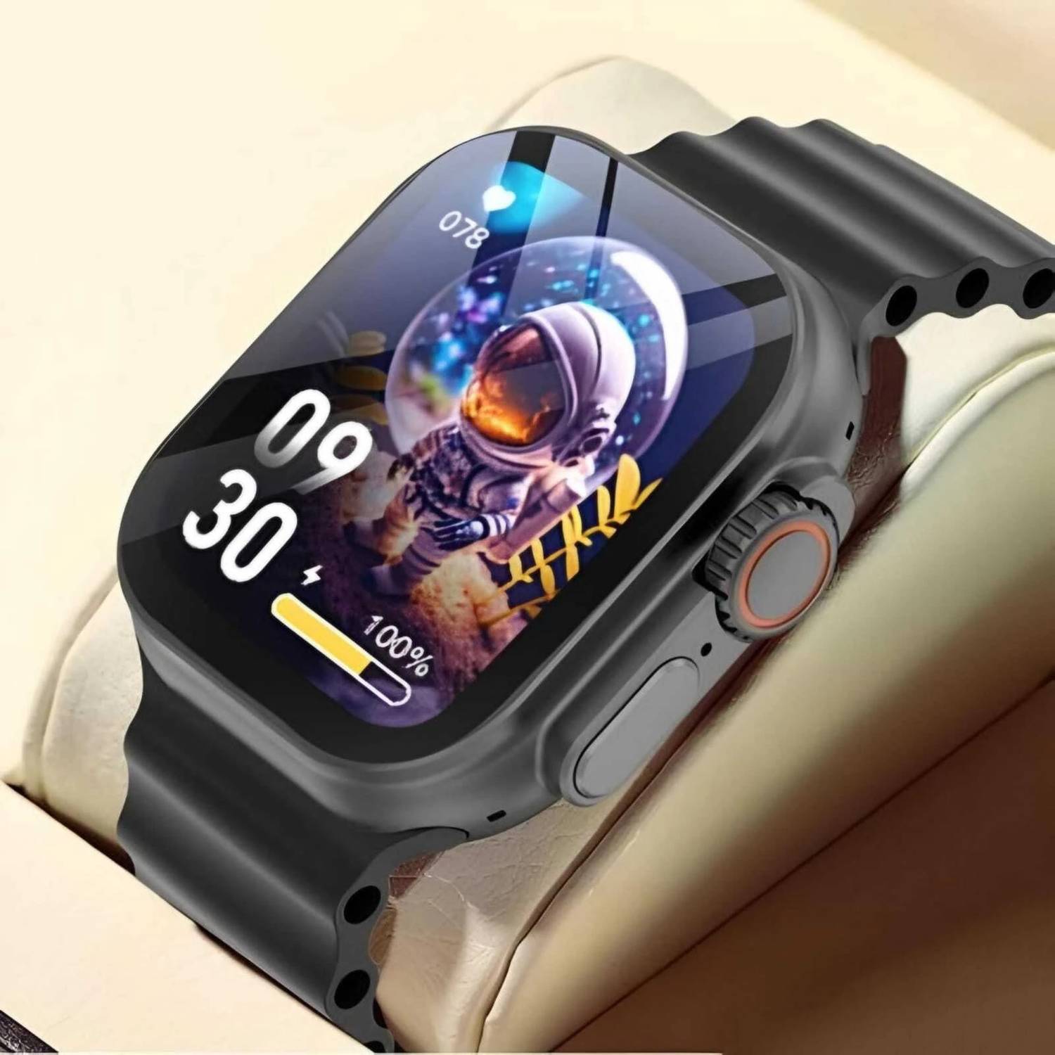 jinzs T800 Ultra Smart Watch Black - Image 1