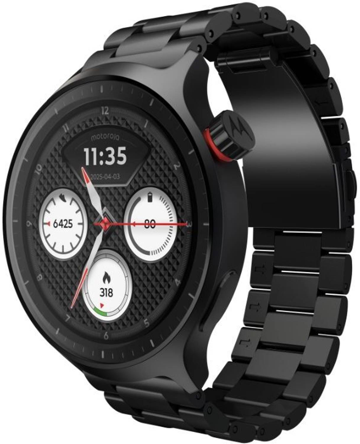 MOTOROLA Moto Watch 1.4" OLED, AOD, Dual band GPS, Powered by Pol