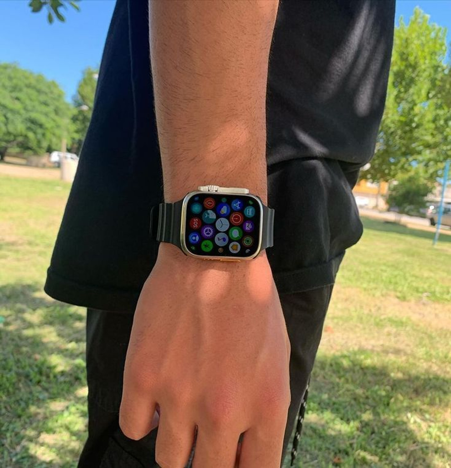 Image of Onikuma T800 BT watch 2in Big Screen Sunlight Proof Display Music Play Insta WA Notifier Smartwatch