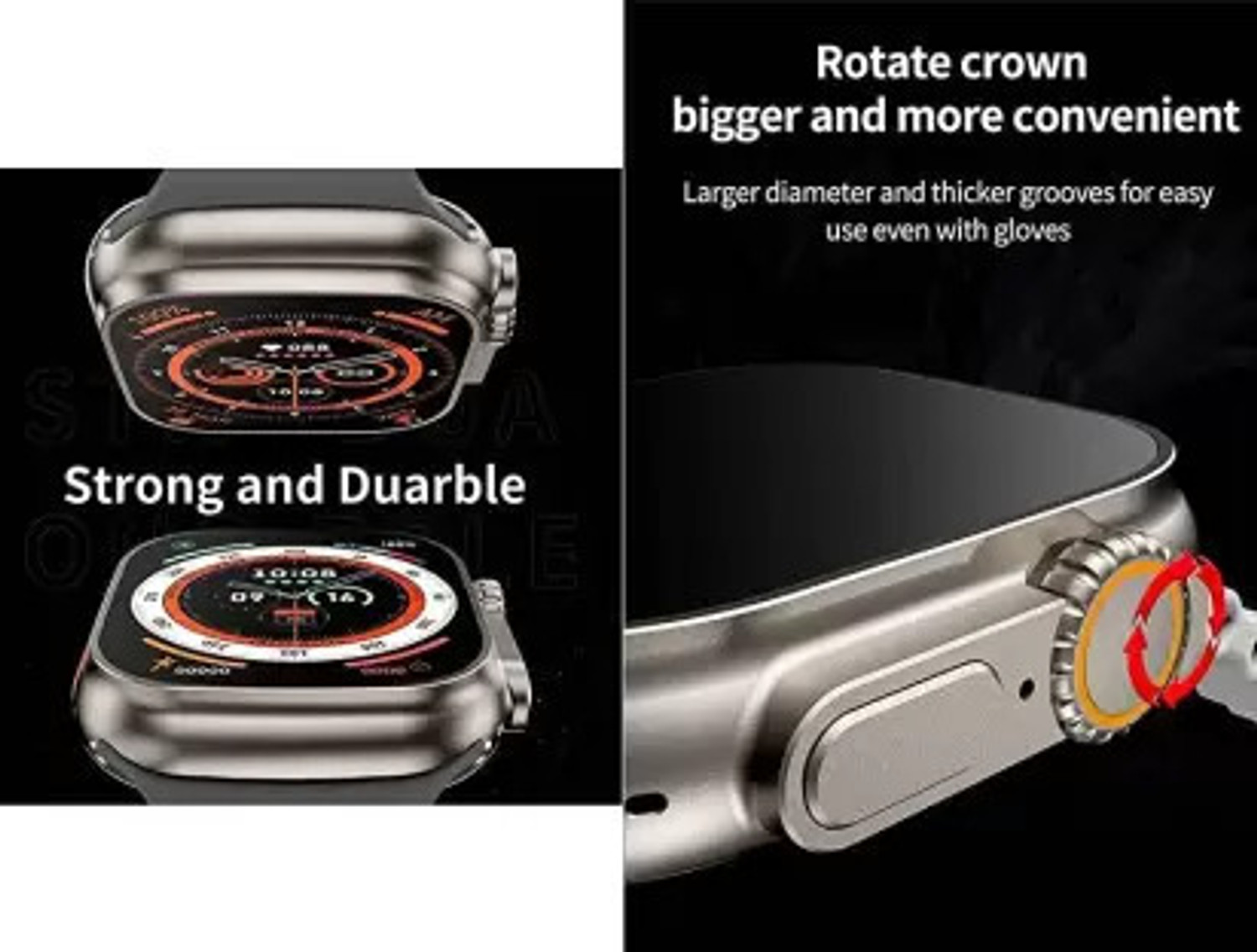 Image of zora T800 black Ultra Edition smart watch with WiFi GPS T800 Smartwatch